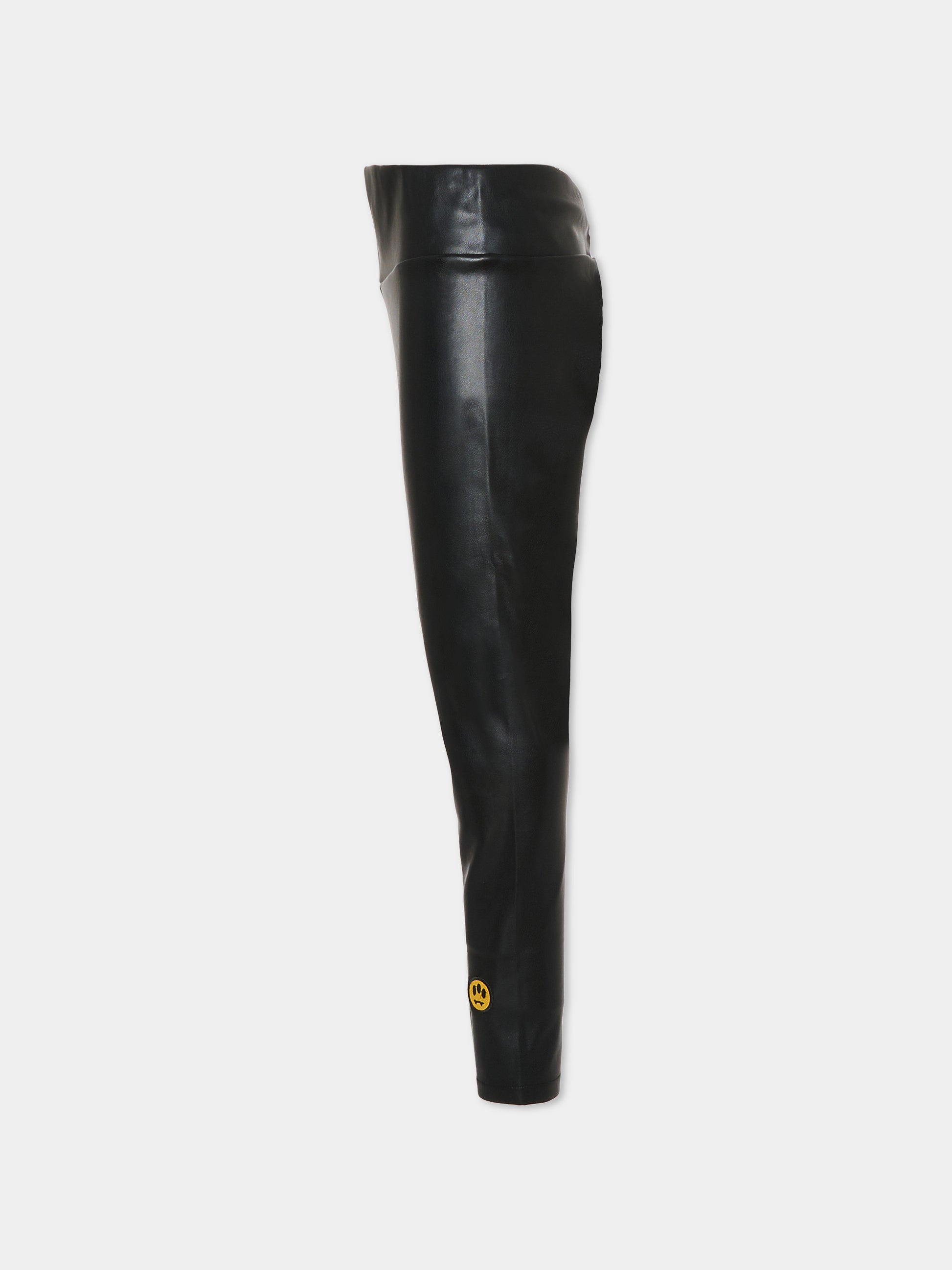 Leggings neri per bambina con smile,Barrow,F5BKJGLG167 110