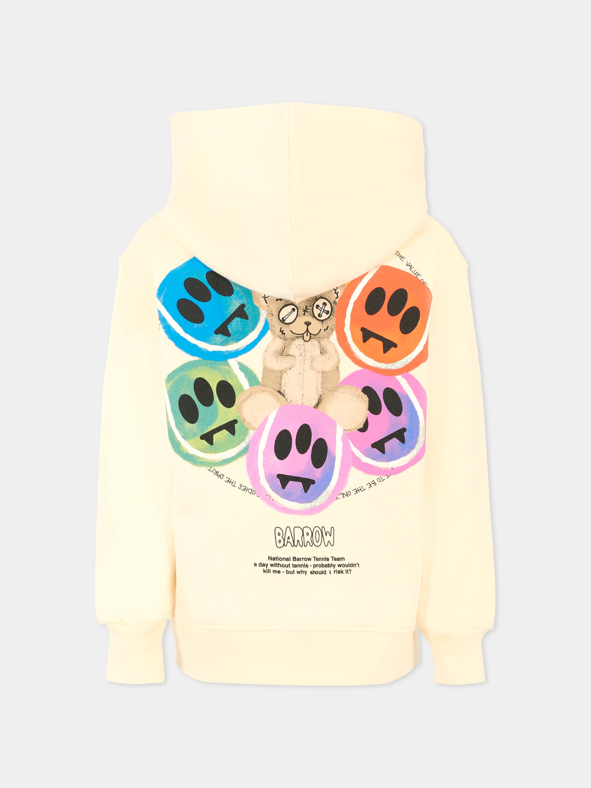 Felpa avorio per bambini con logo e stampa Bear,Barrow,F5BKJUHS225 013
