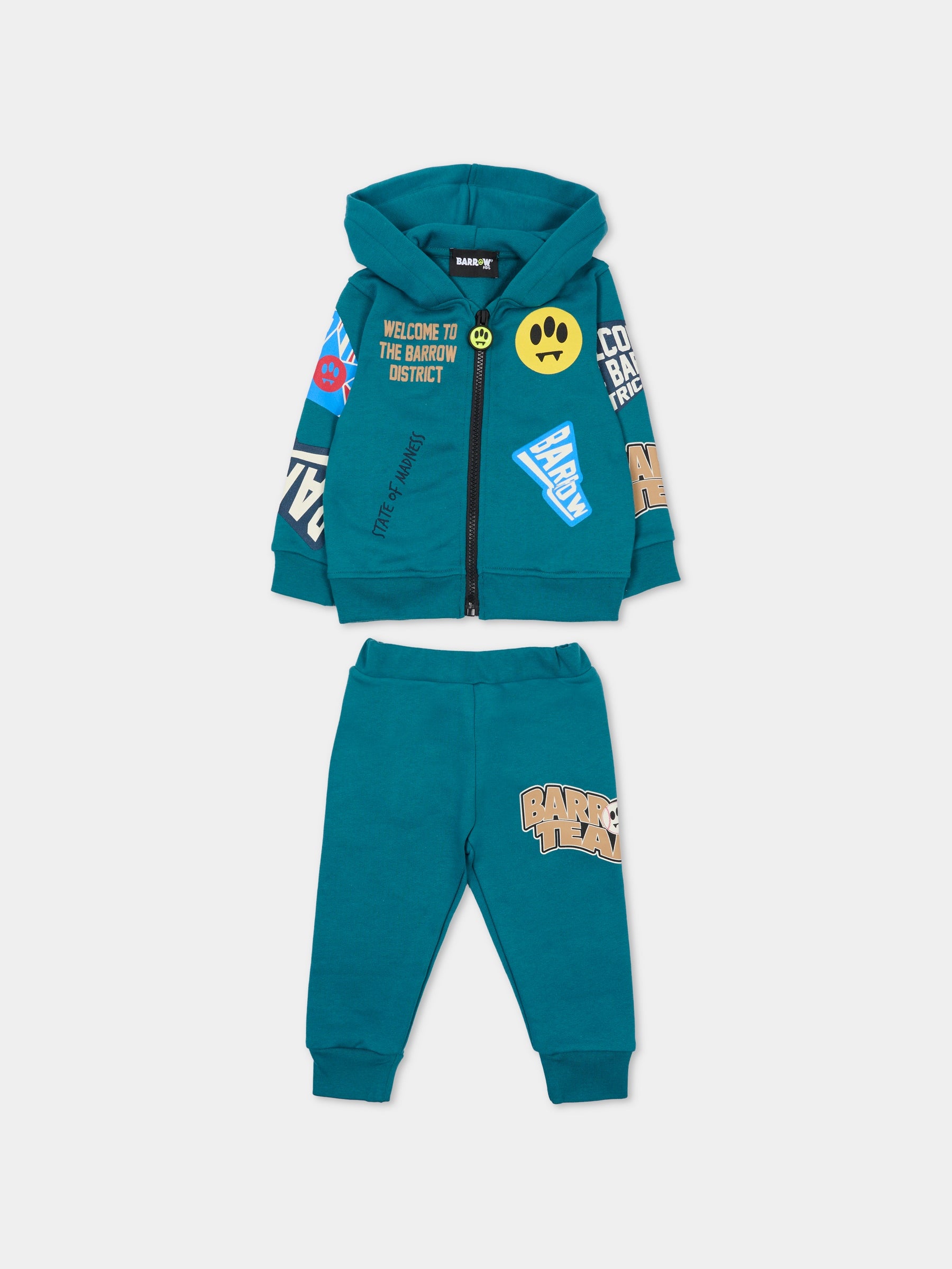 Completo verde per neonato con smile,Barrow,F5BKUNSF214 309