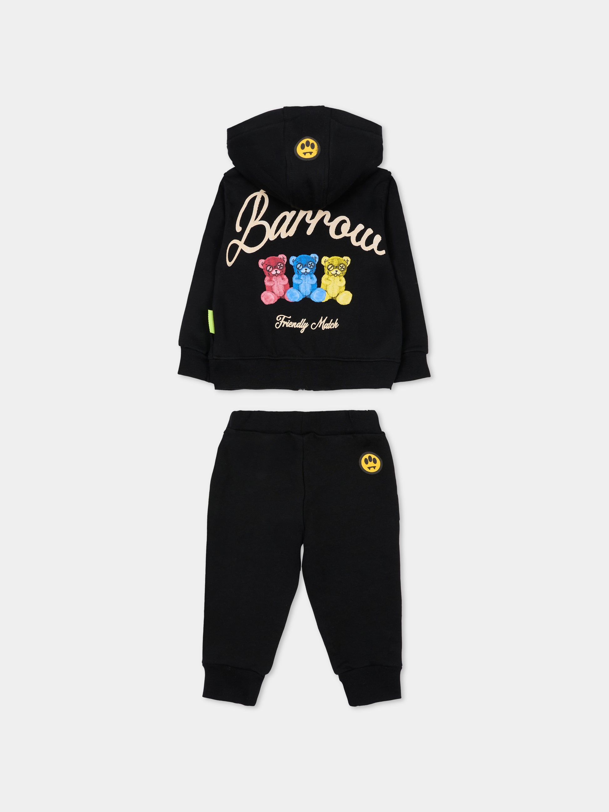 Completo nero per neonato con stampa Bear,Barrow,F5BKUNSF218 110