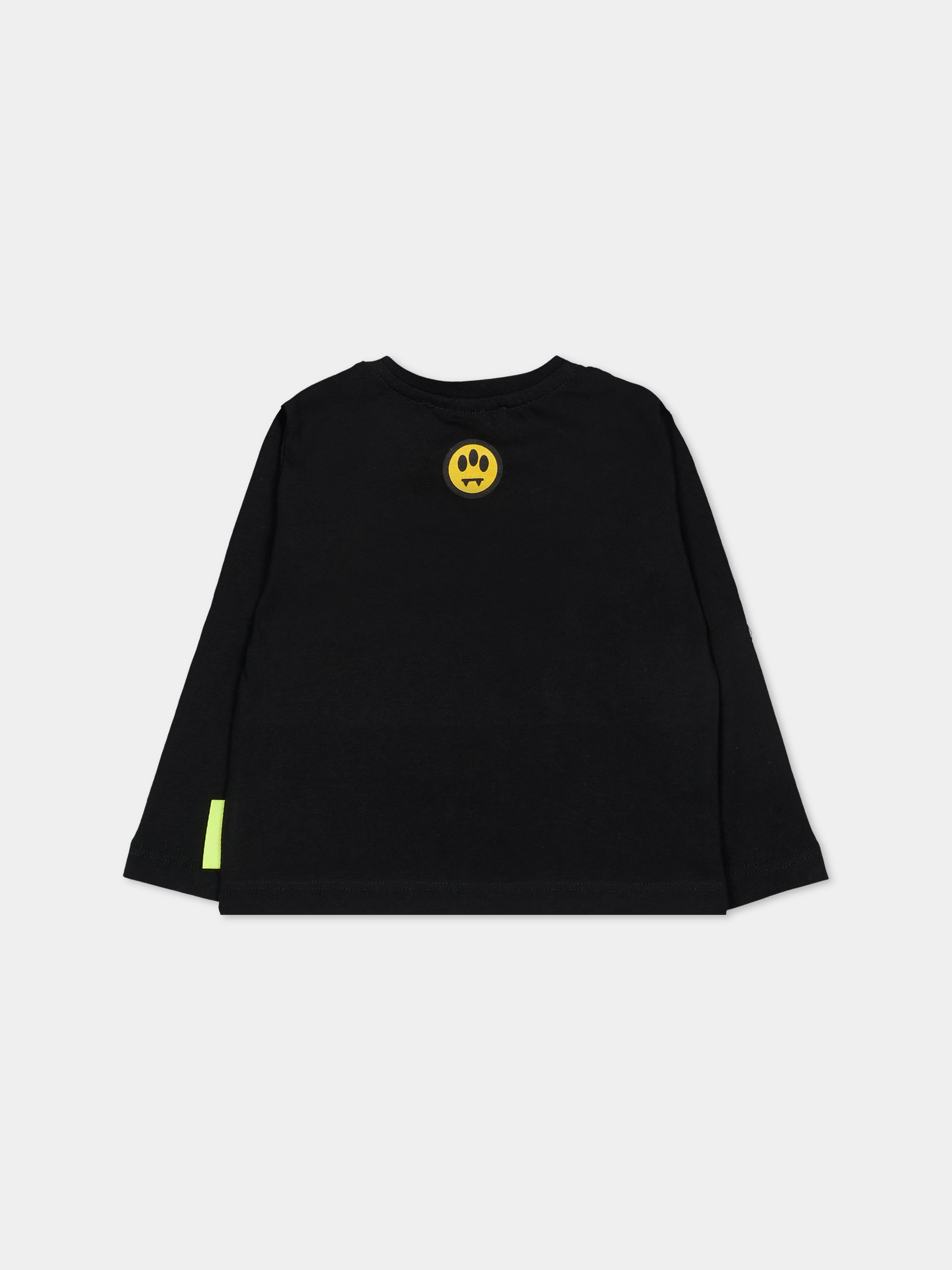 T-shirt nera per neonati con stampa Bear,Barrow,F5BKUNTH217 110