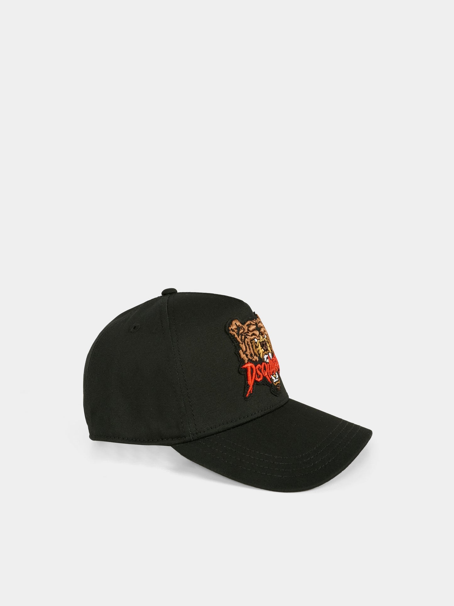 Cappello nero per bambino con logo rosso,Dsquared2,DQ3116-D00YT-DQ900