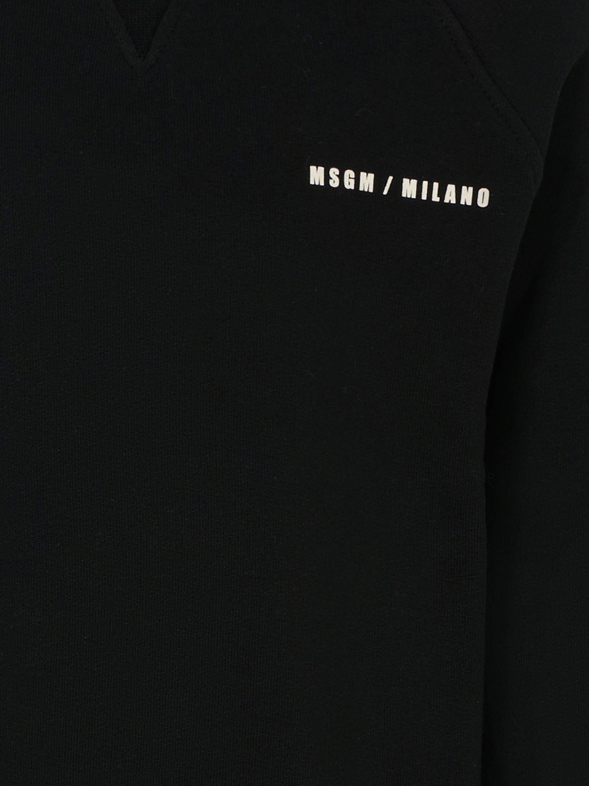 Felpa nera per bambino con logo,Msgm Kids,F5MSJBSW225 110