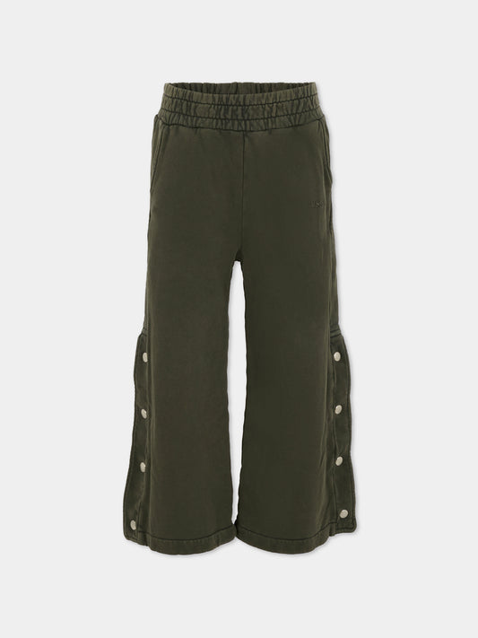 Pantaloni grigi per bambina con logo,Msgm Kids,F5MSJGFP163 103