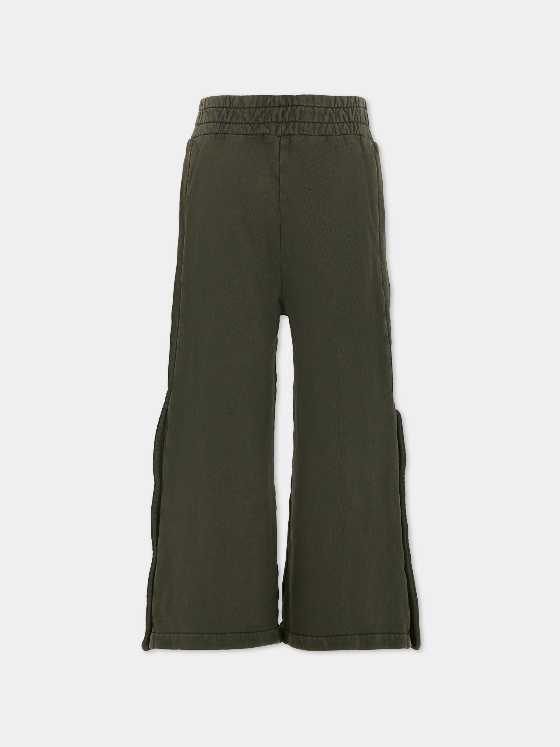 Pantaloni grigi per bambina con logo,Msgm Kids,F5MSJGFP163 103