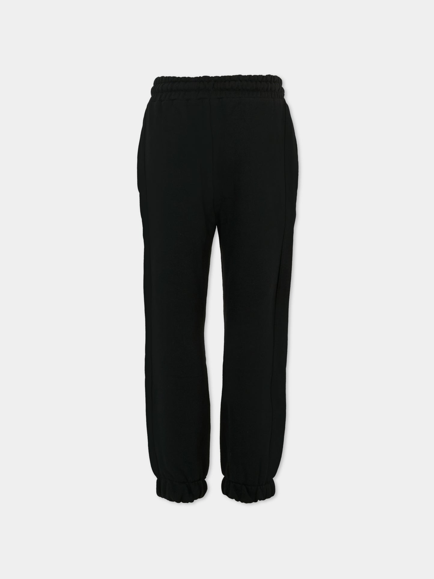 Pantaloni neri per bambini con logo,Msgm Kids,F5MSJUFP023 110