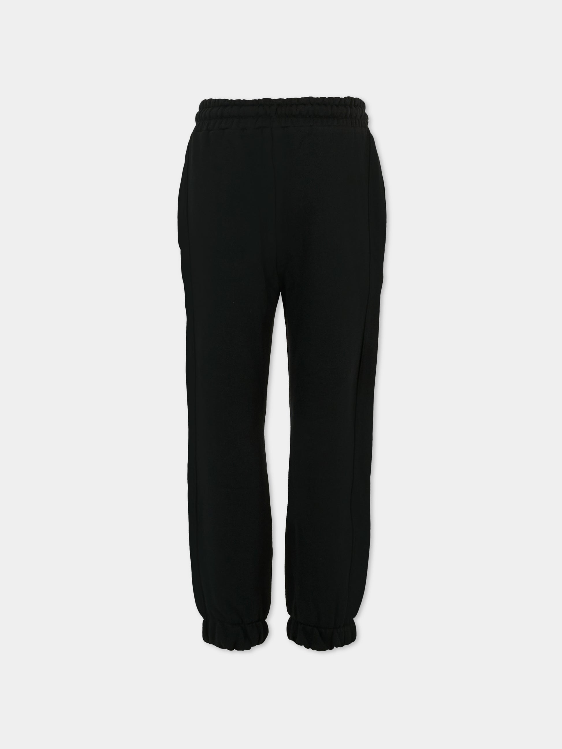 Pantaloni neri per bambini con logo,Msgm Kids,F5MSJUFP023 110