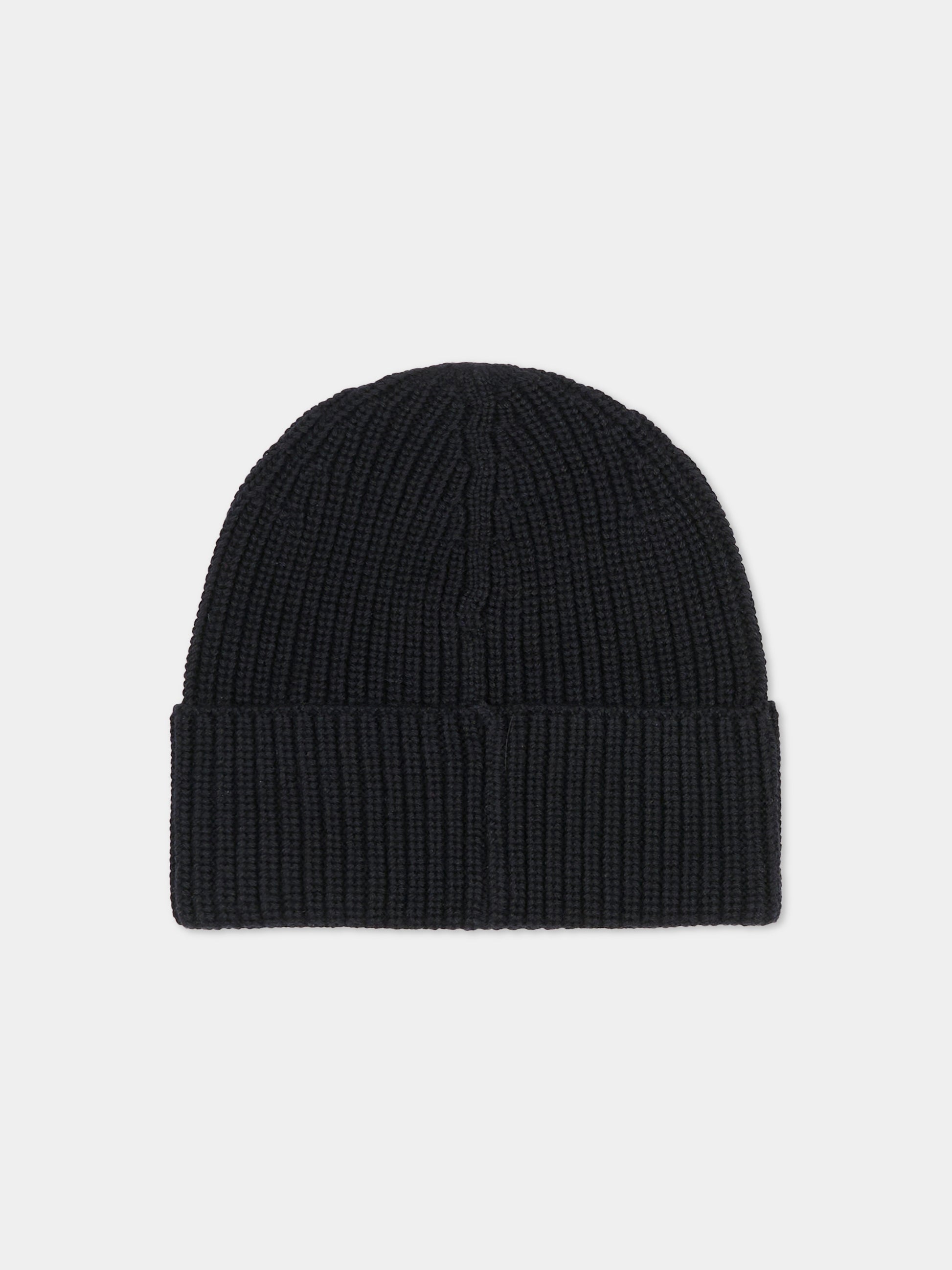 Berretto nero per bambini con logo,Msgm Kids,F5MSJUHT091 110/38