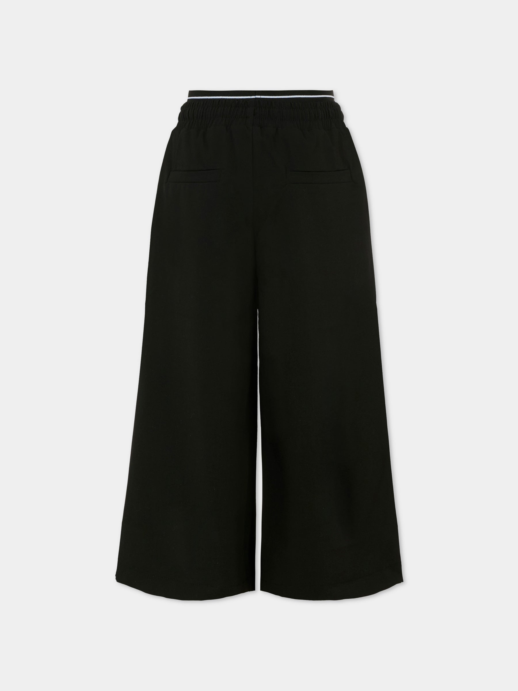 Pantaloni neri per bambini con logo,Msgm Kids,F5MSJUPA275 110