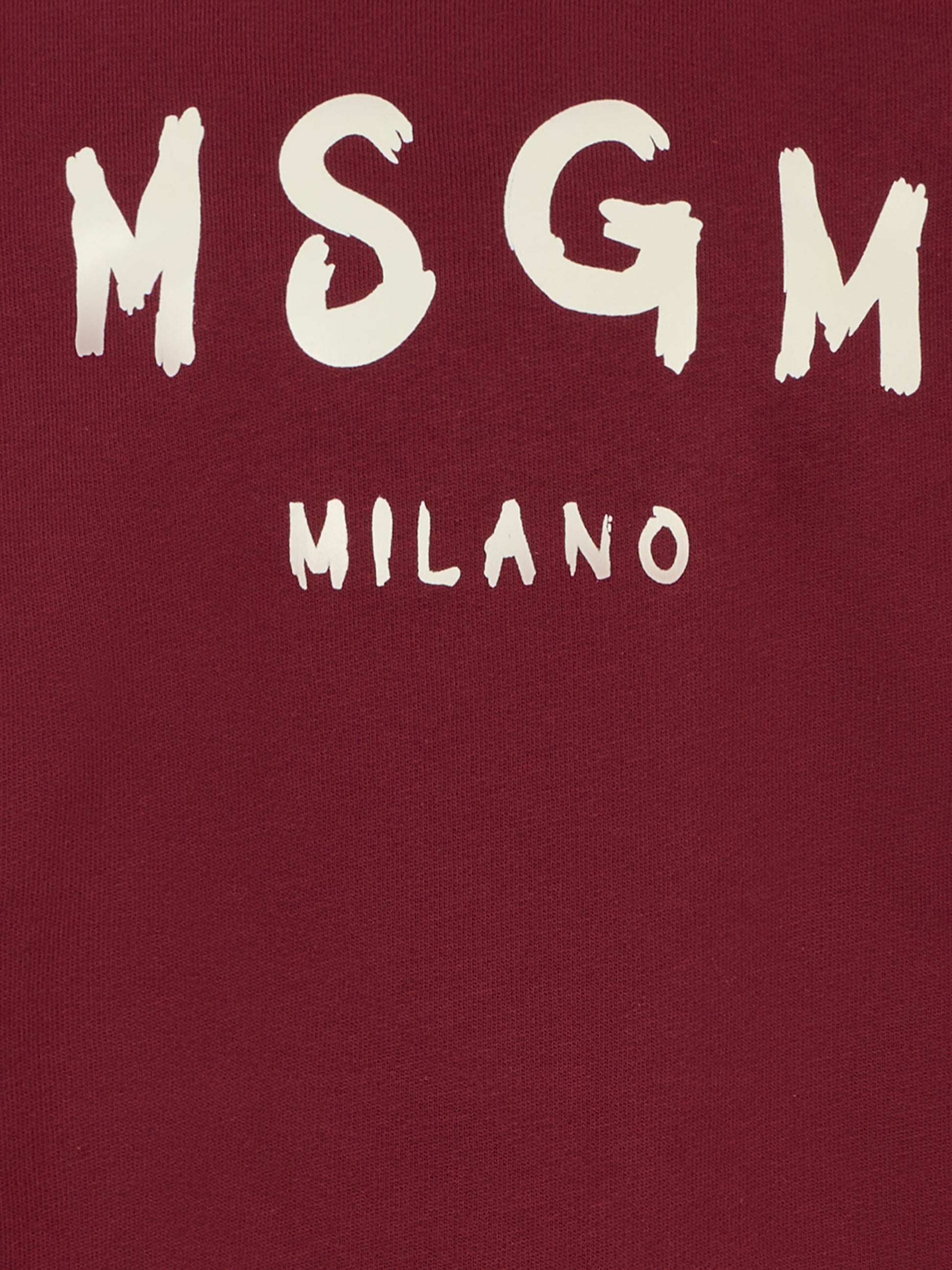 Felpa bordeaux per bambini con logo,Msgm Kids,F5MSJUSW018 MS034