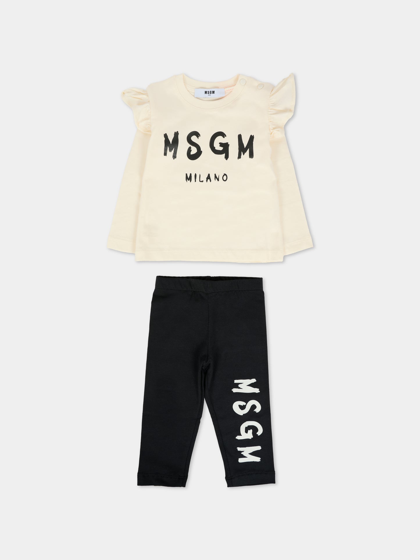Completo multicolor per neonata con logo,Msgm Kids,F5MSNGTL294 013/05