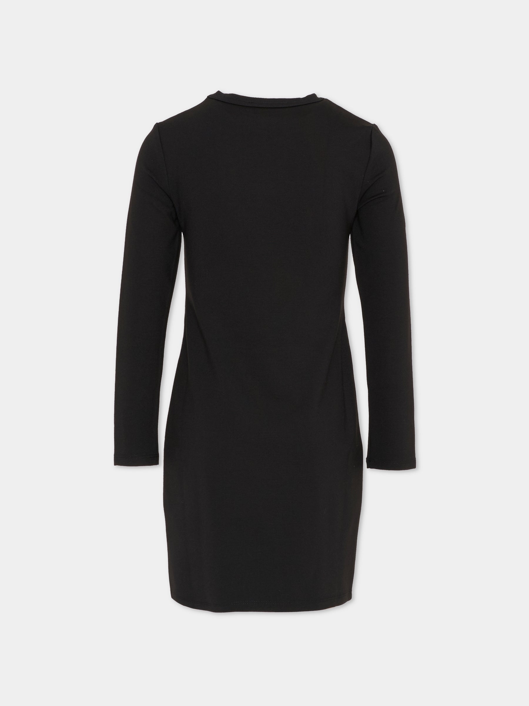 Vestito nero per bambina con logo,Calvin Klein Kids,25WCKIG0IG03042 BEH