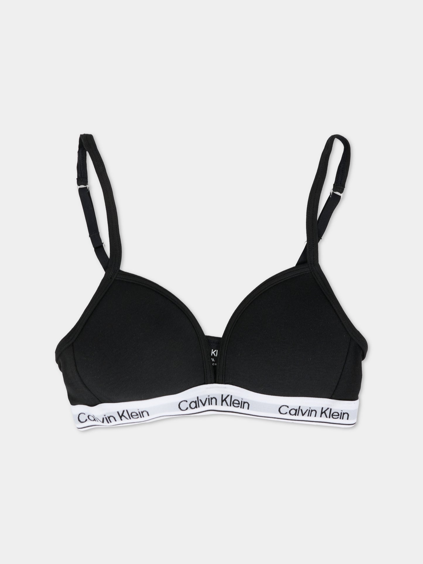 Reggiseno nero per bambina con logo,Calvin Klein Kids,25WCAG80G800736 BEH