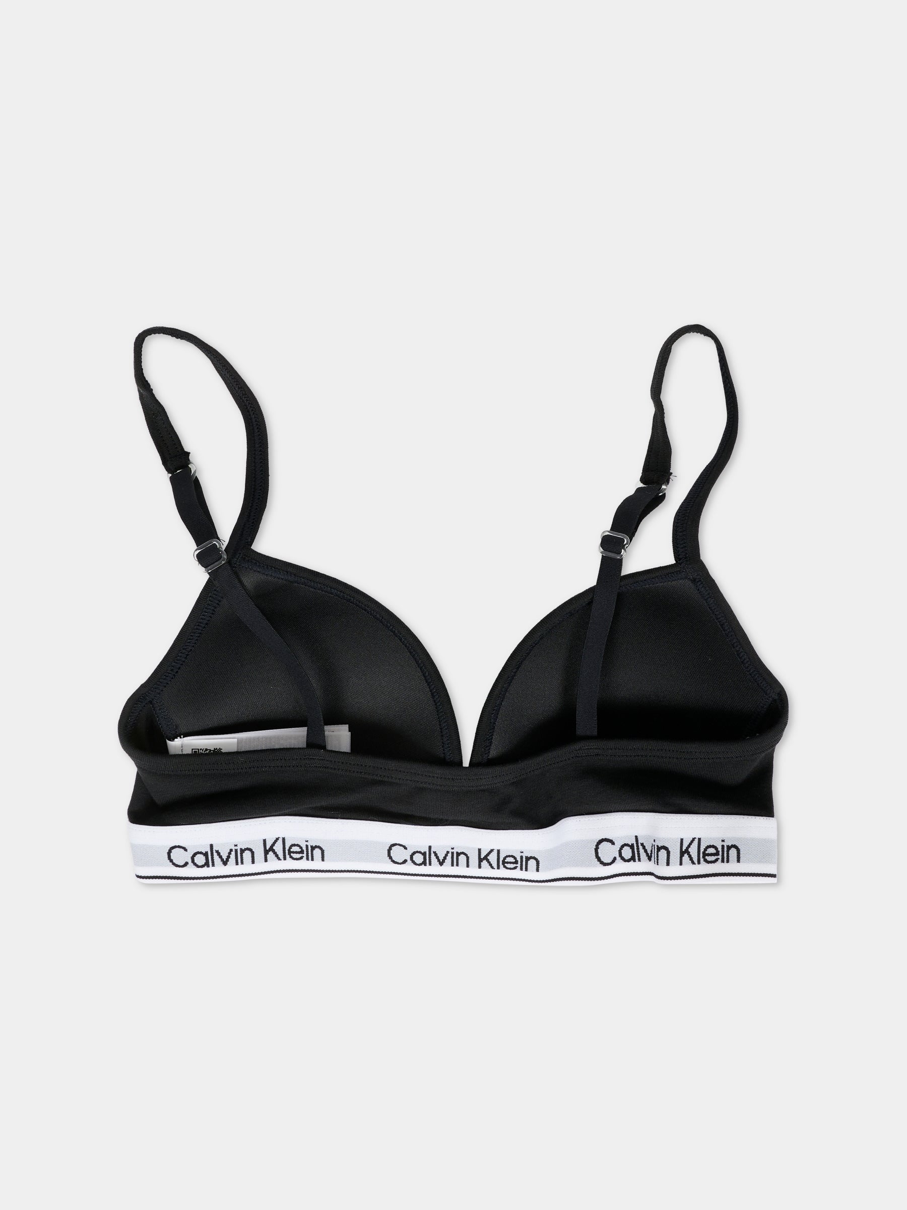 Reggiseno nero per bambina con logo,Calvin Klein Kids,25WCAG80G800736 BEH