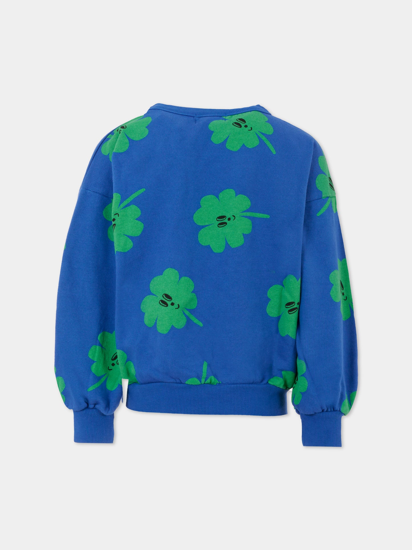 Felpa blu per bambini con quadrifogli,Bobo Choses,B225AC039