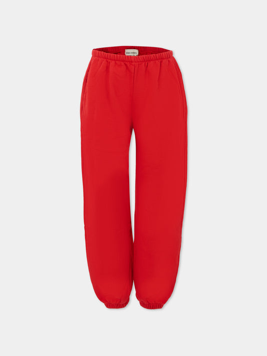 Pantaloni rossi per bambini con logo,Bobo Choses,B225AC066