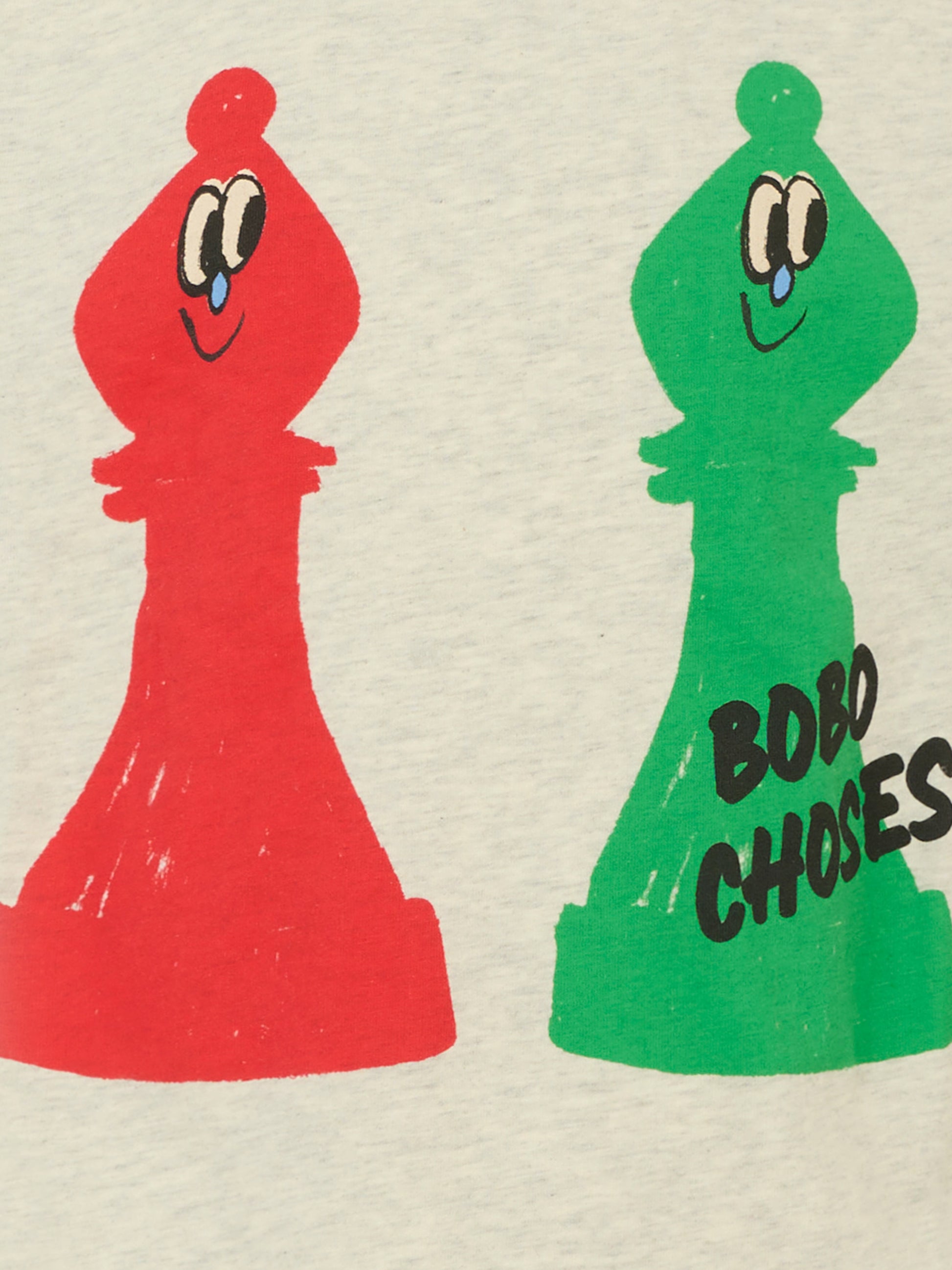 T-shirt grigia per bambini con scacchi,Bobo Choses,B225AC009
