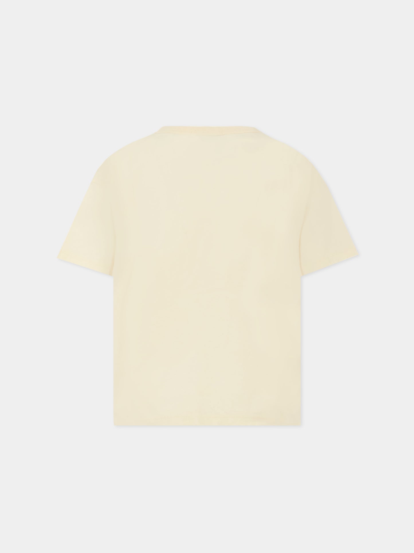 T-shirt avorio per bambini con mano e logo,Bobo Choses,B225AC004