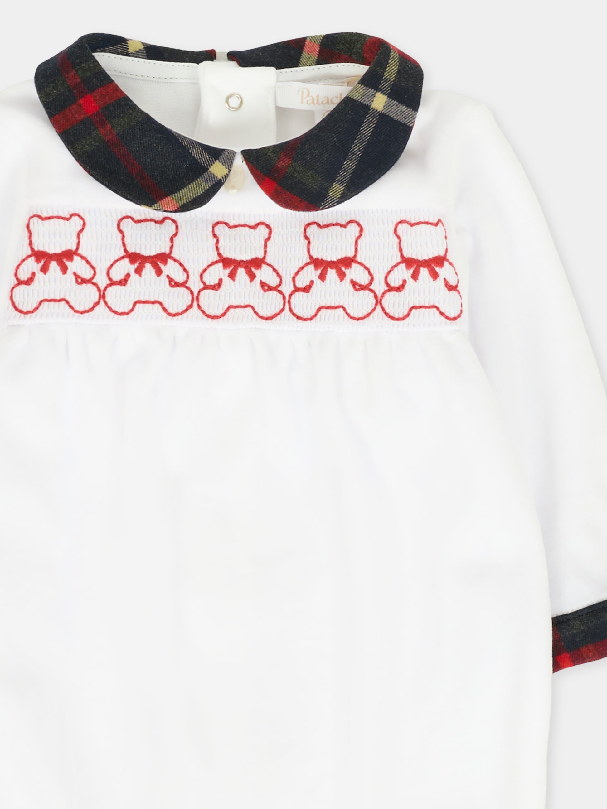 Tutina bianca per neonati con orsetti,Patachou,PAP BAB4133137 000