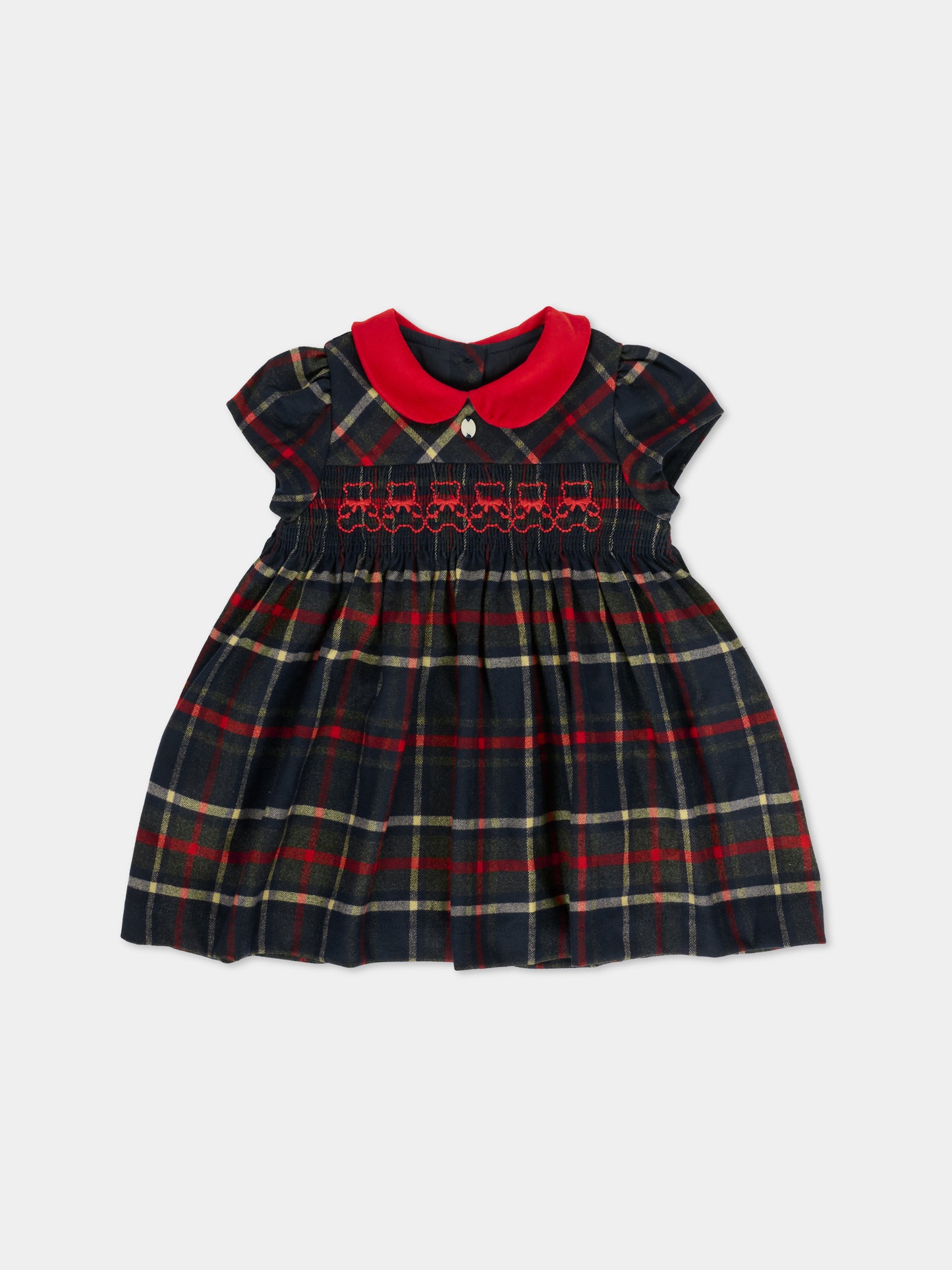 Vestito blu per neonata con orsetti,Patachou,PAP VET4133132 Z0133