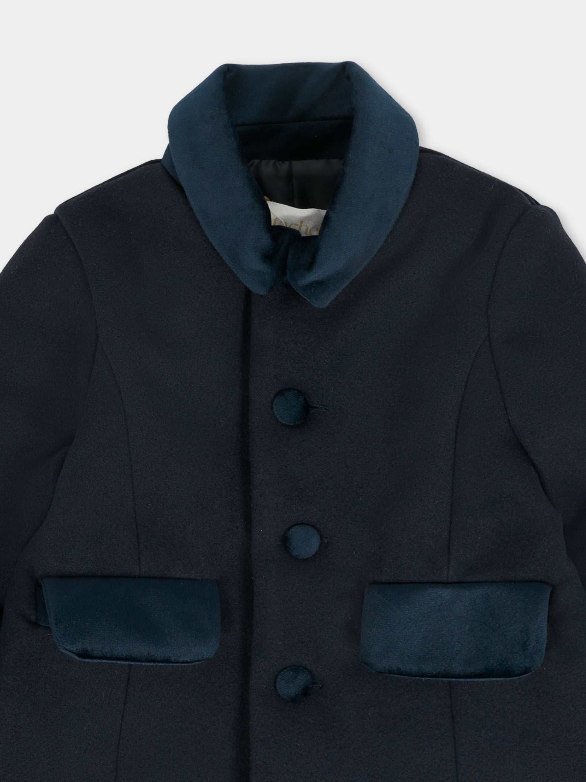 Cappotto blu per neonato,Patachou,PAP CA4133380 360