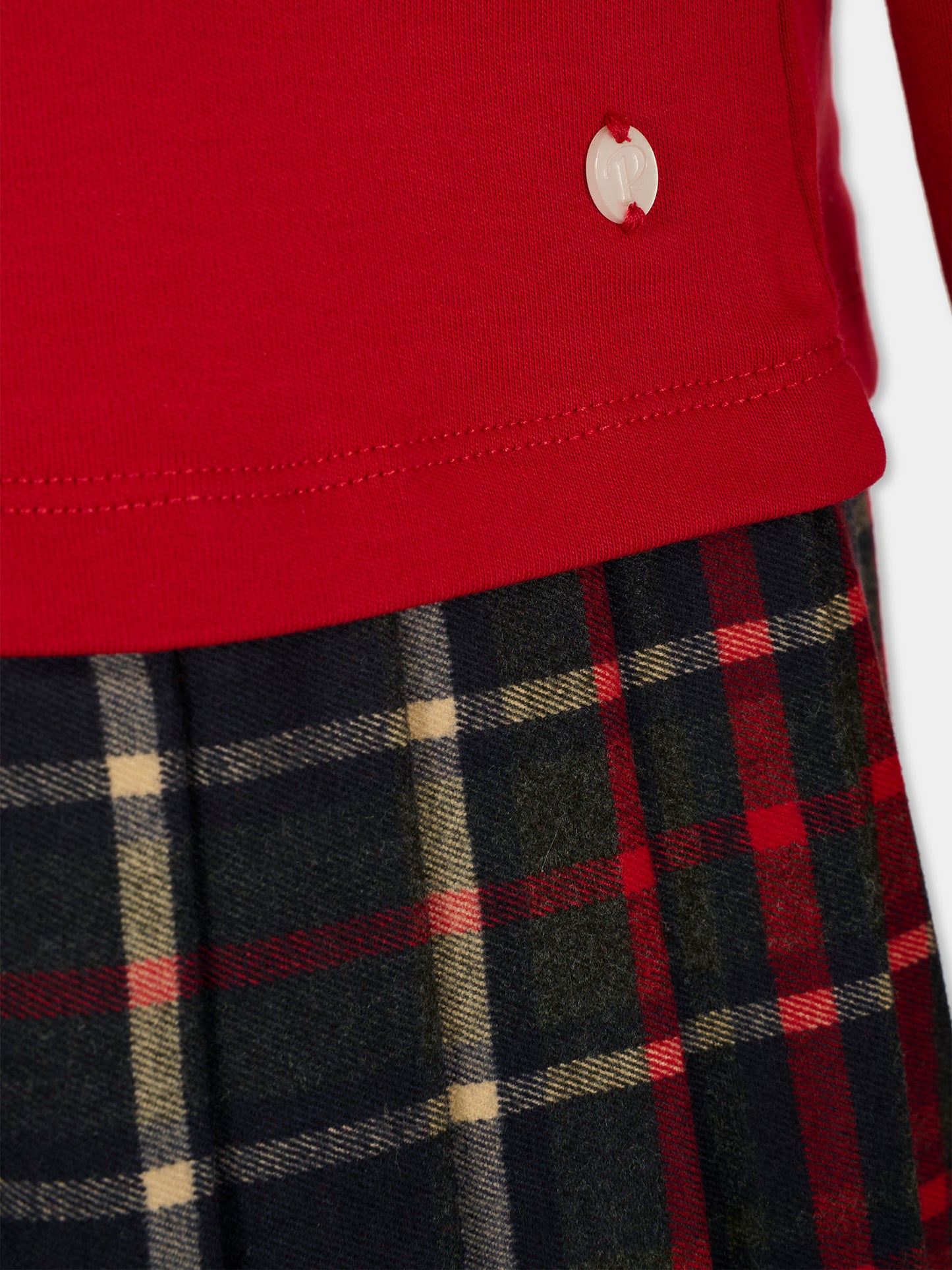 Vestito rosso per bambina con cane,Patachou,PAP VET4133261 960