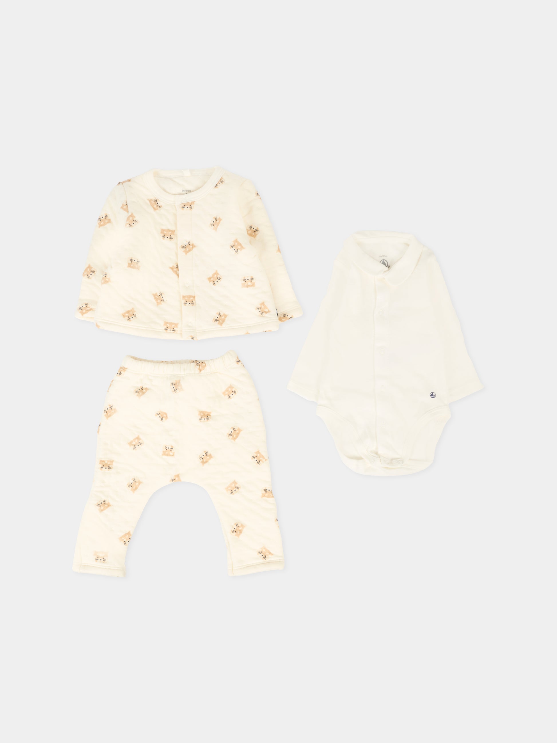 Completo nascita per neonata con panda,Petit Bateau,A0EKT 01