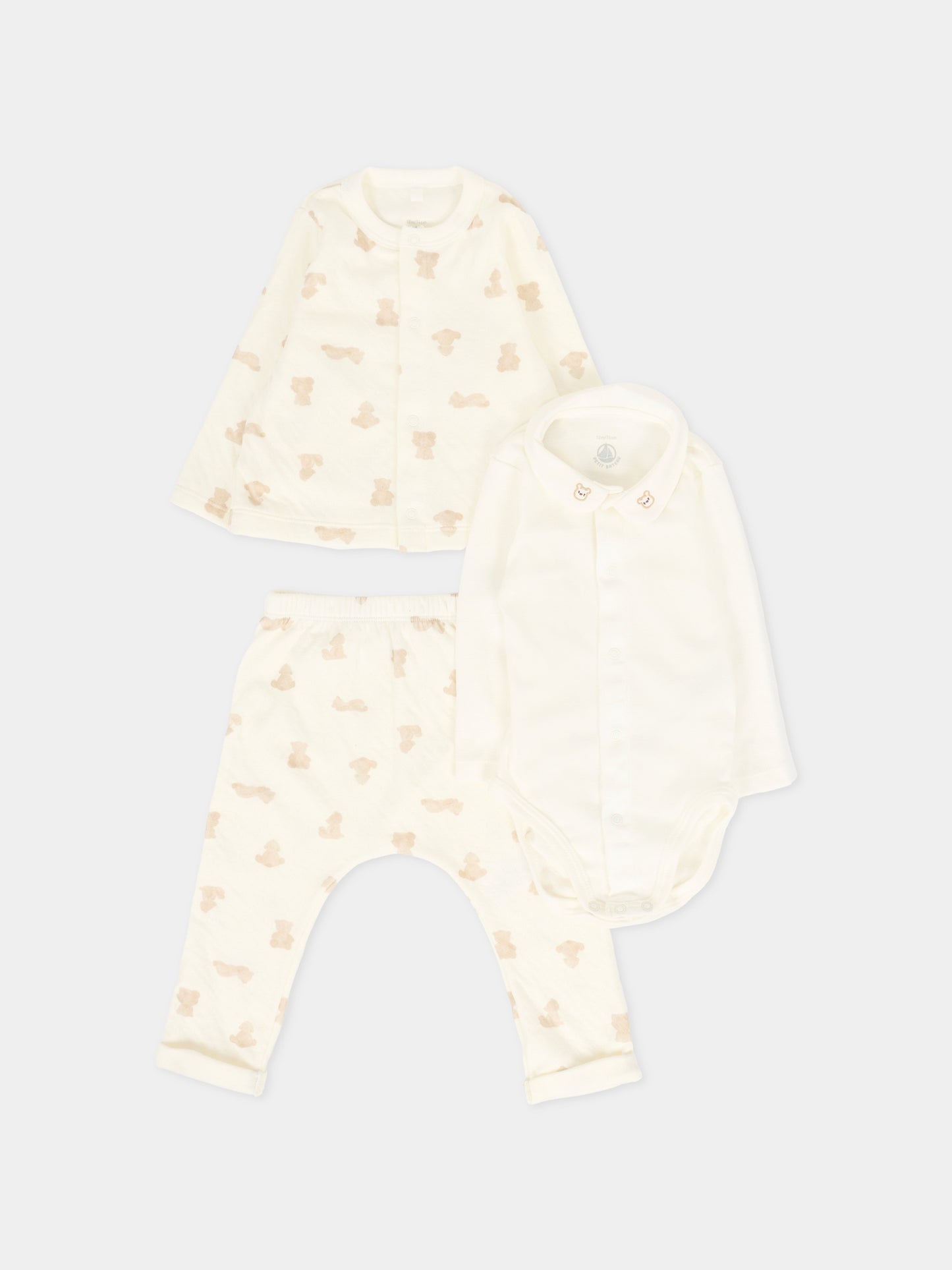 Completo nascita per neonati con orsetti,Petit Bateau,A0DTW 01