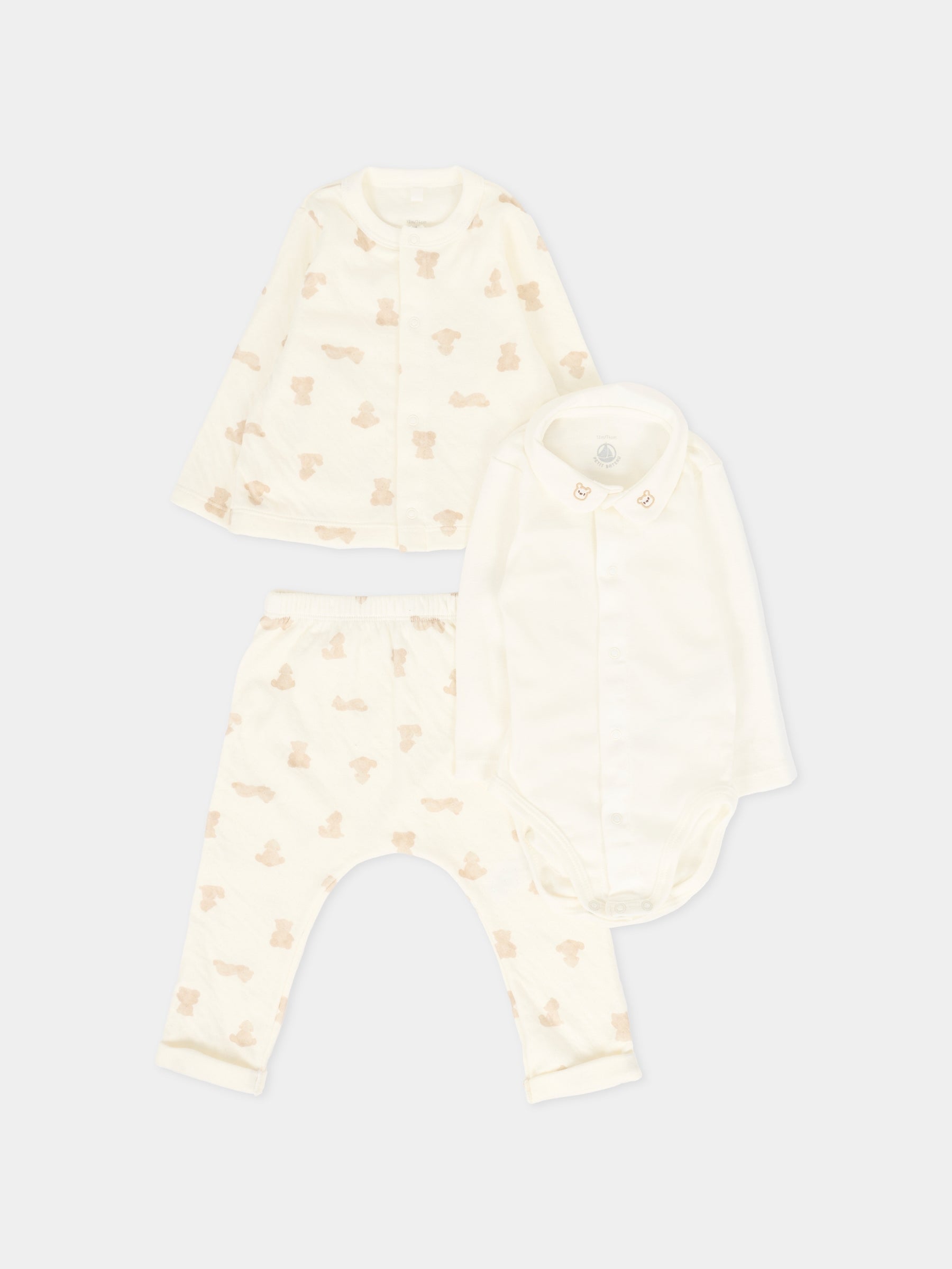 Completo nascita per neonati con orsetti,Petit Bateau,A0DTW 01