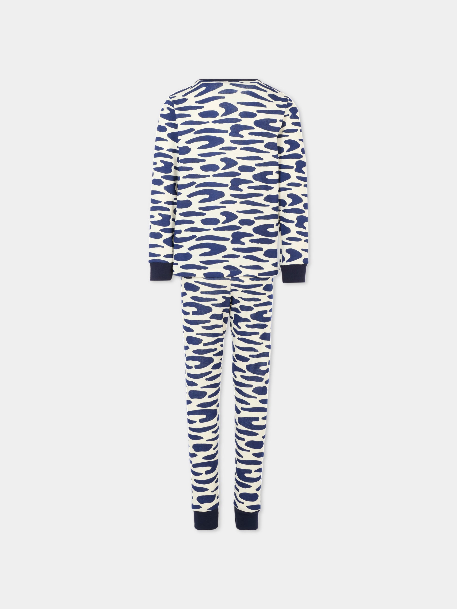 Pigiama avorio per bambino con zebra,Petit Bateau,A0DQW 01