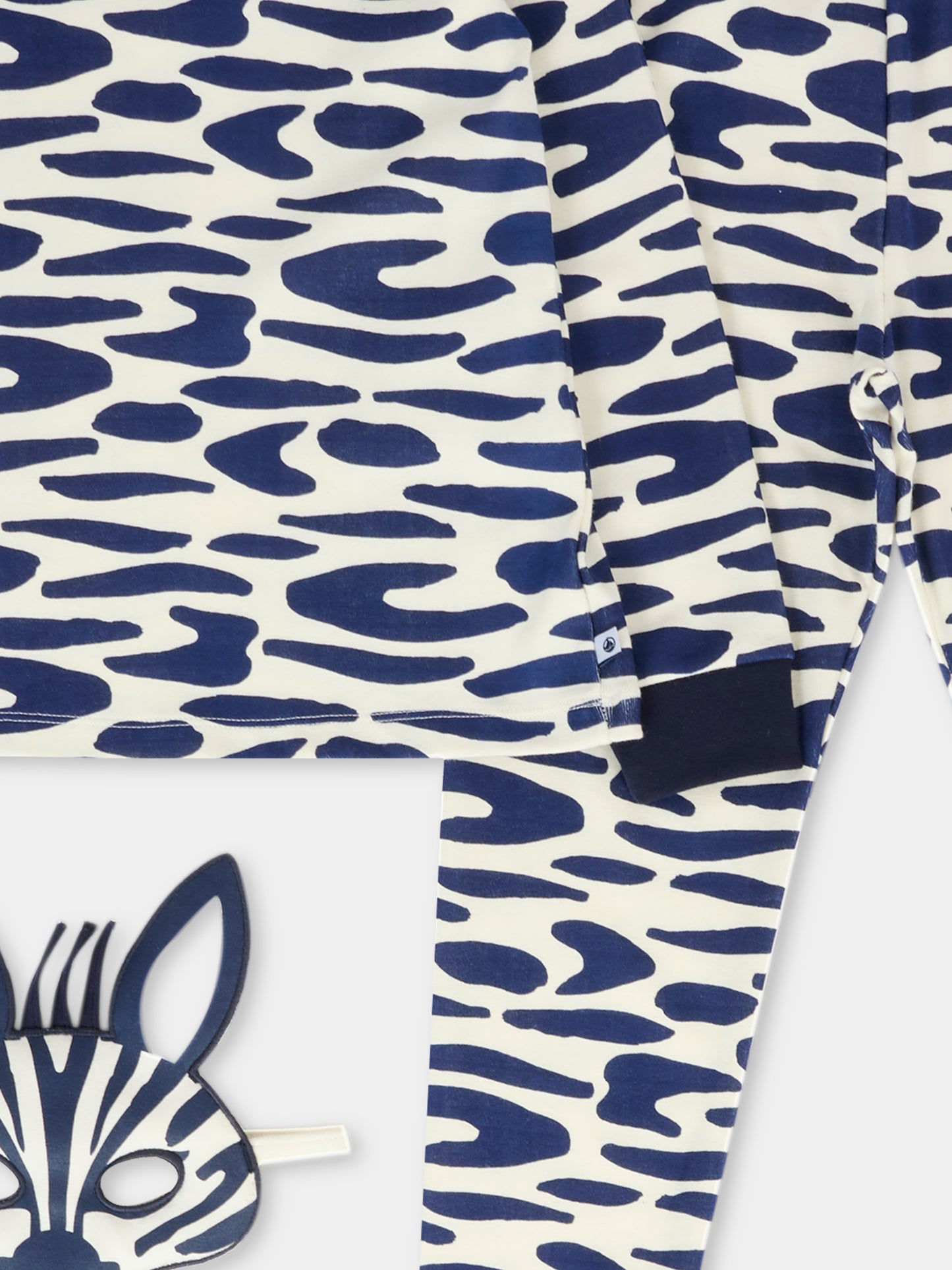 Pigiama avorio per bambino con zebra,Petit Bateau,A0DQW 01