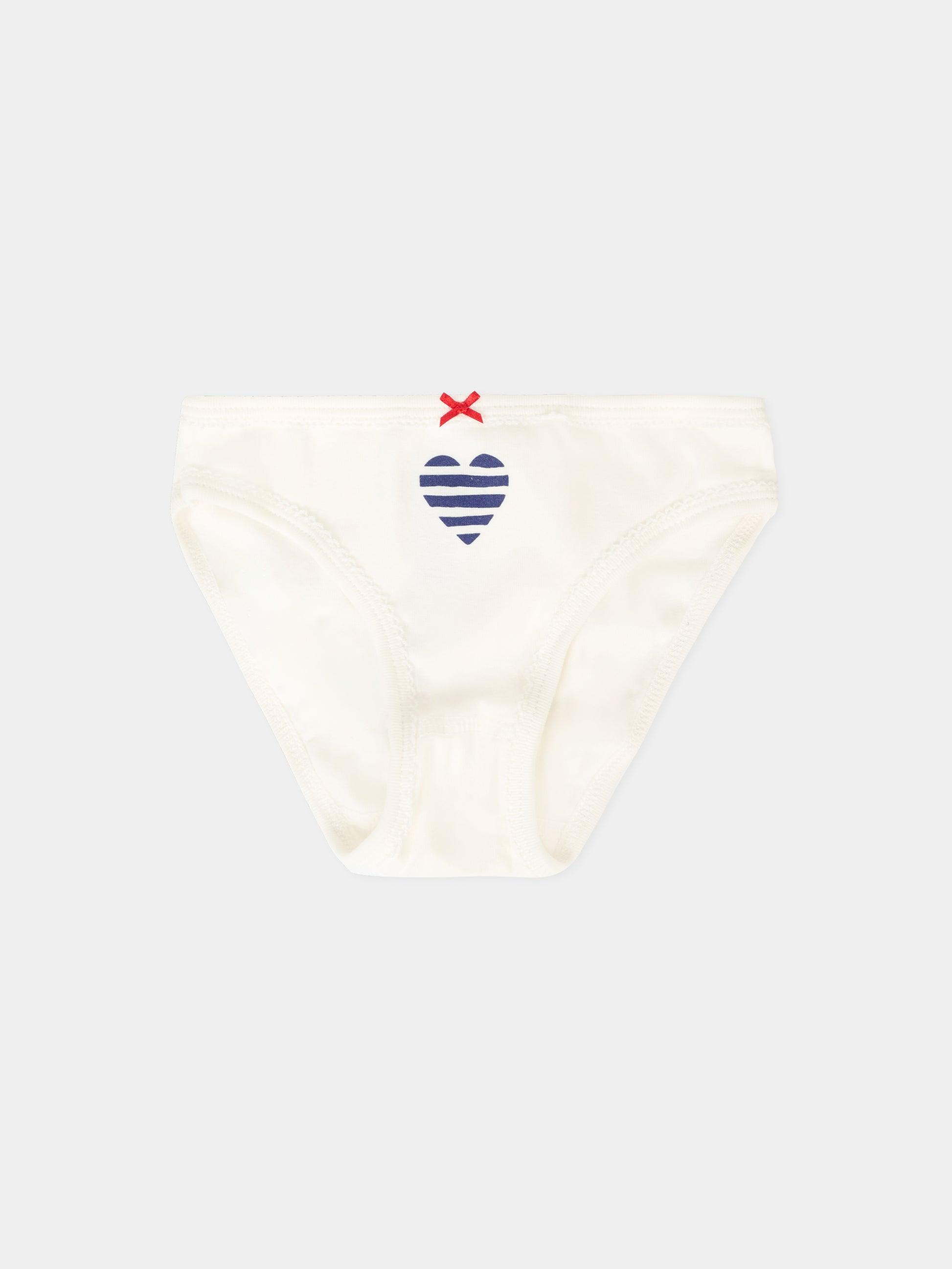 Set slip bianco per bambina con cuori,Petit Bateau,A0D2G 00