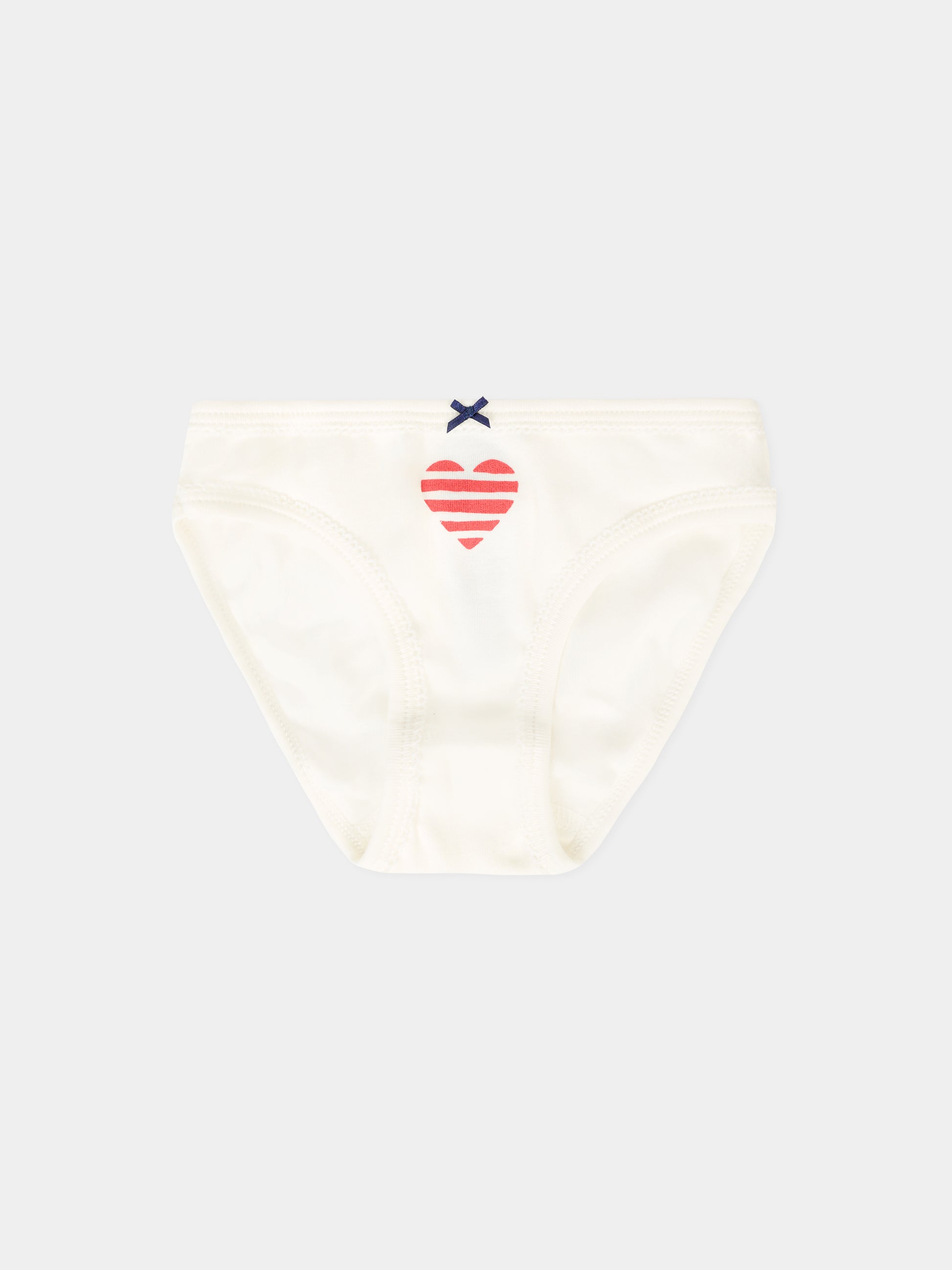 Set slip bianco per bambina con cuori,Petit Bateau,A0D2G 00