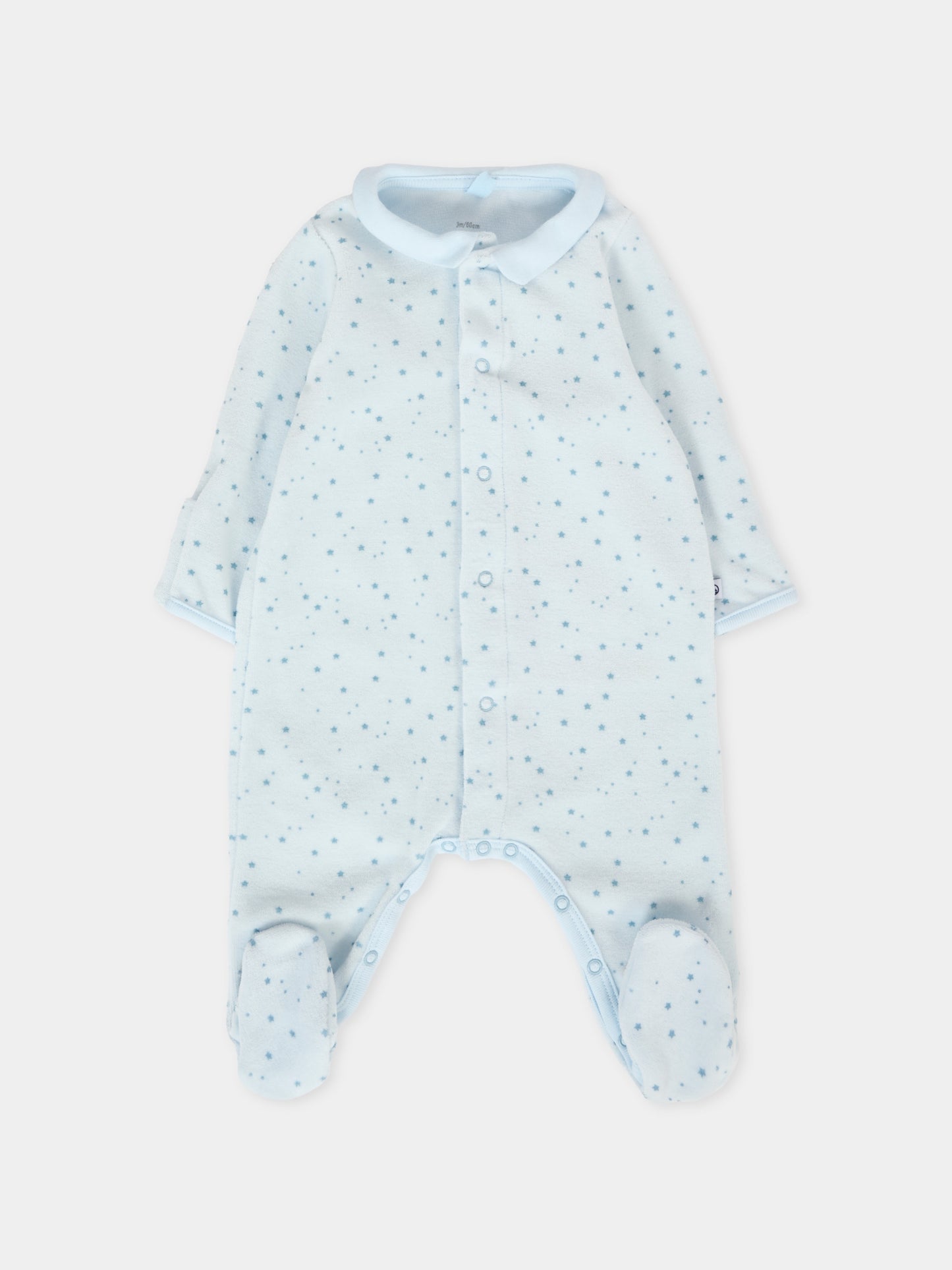 Tutina celeste per neonato con stelle,Petit Bateau,A0DUI 01