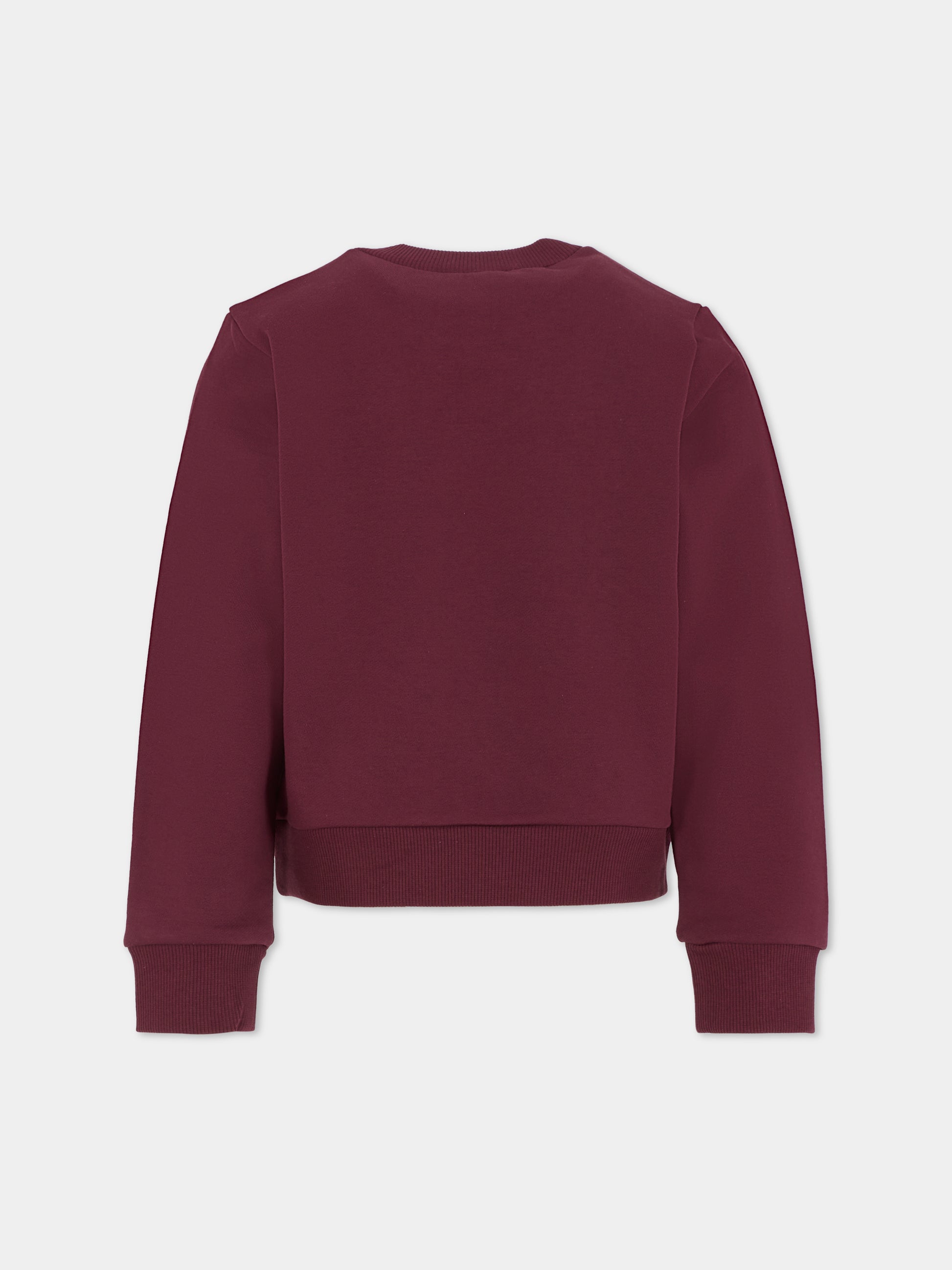 Felpa viola per bambina con logo,Max&co,MX0037-MX056-MX40A