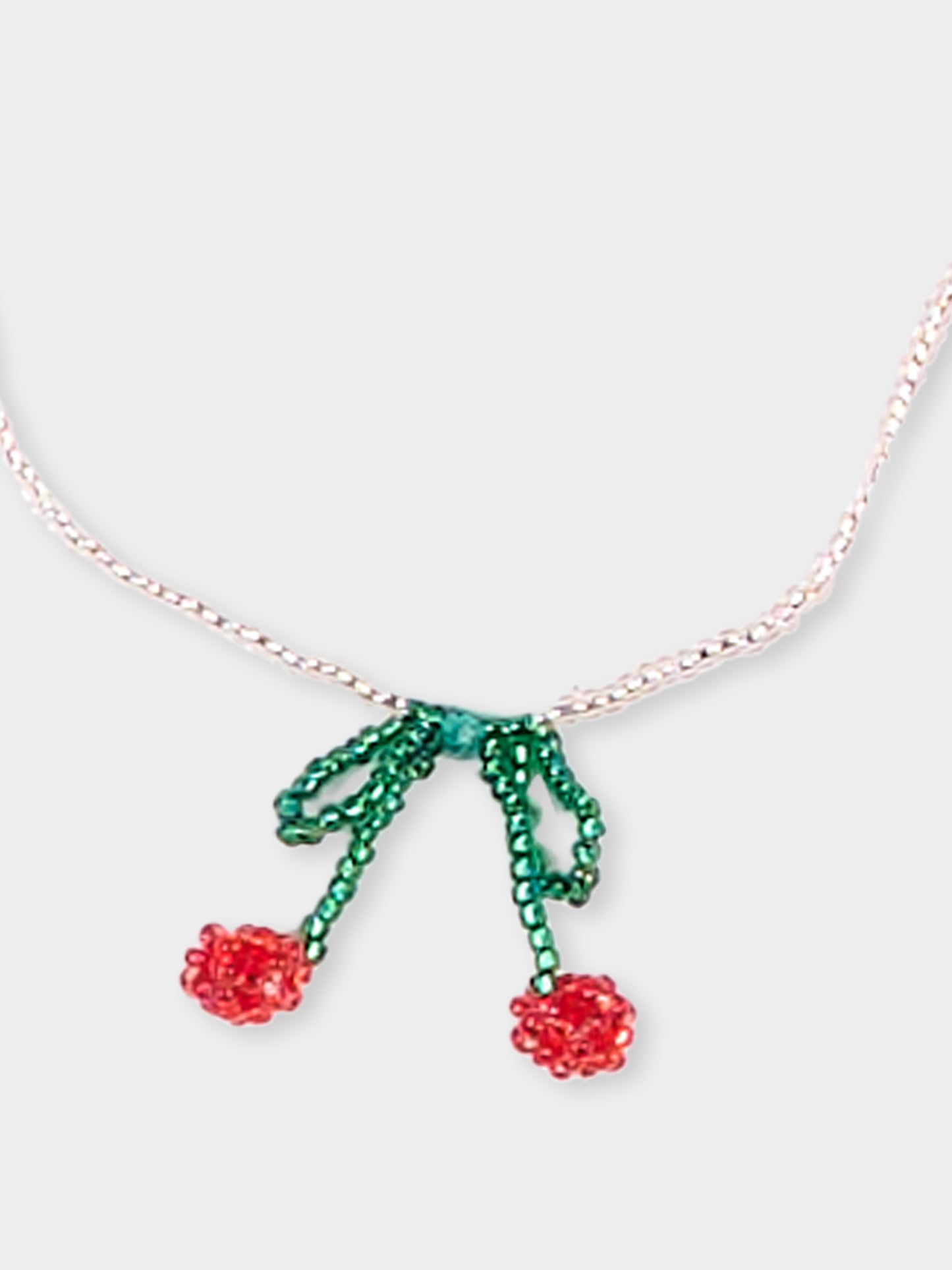 Set collana e bracciale bianco per bambina con ciliegie,Konges Sløjd,KS102074 CHERRY