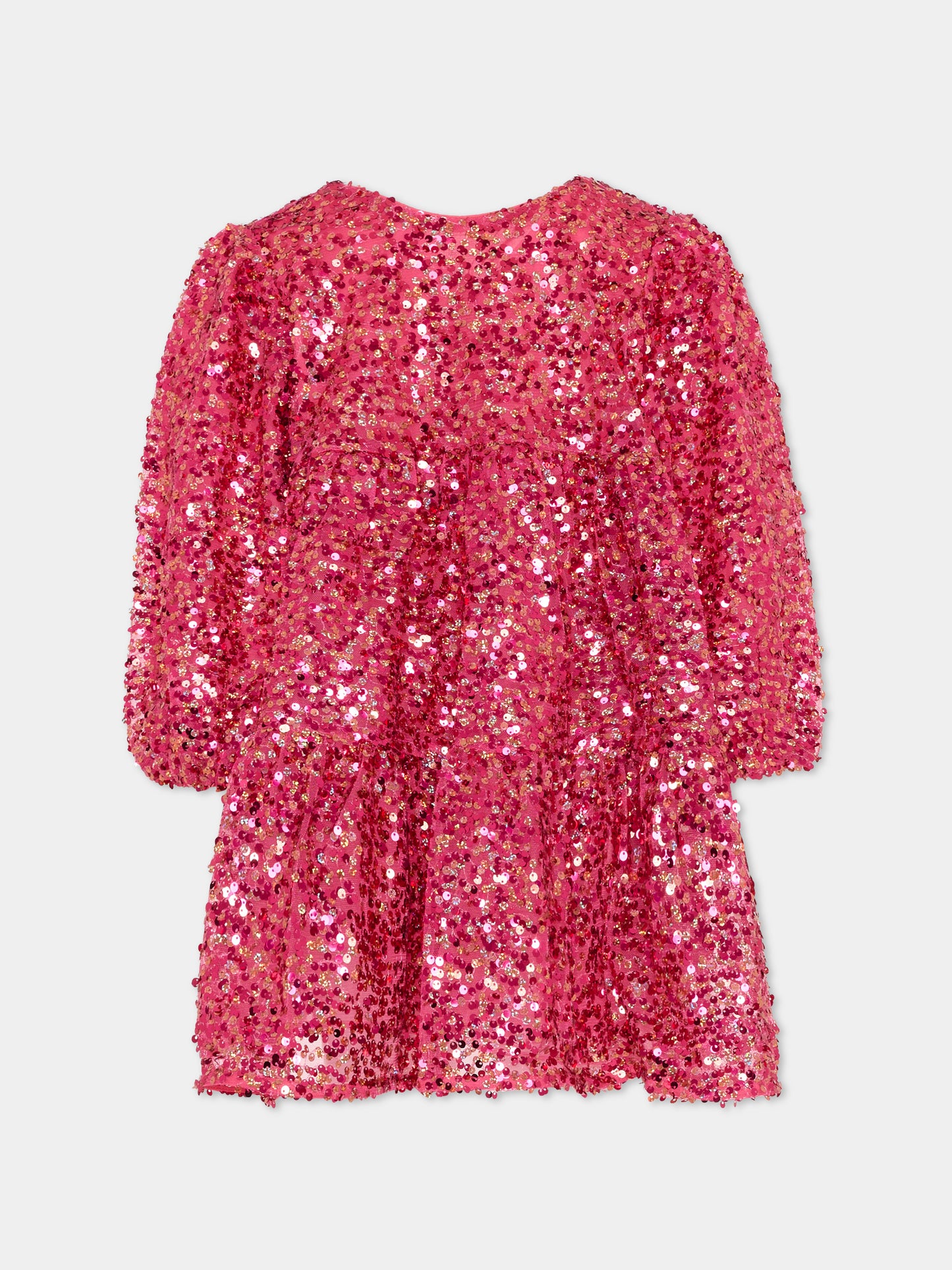 Vestito fucsia per bambina con fiocco,Konges Sløjd,KS103858 SPARKLING SANGRIA
