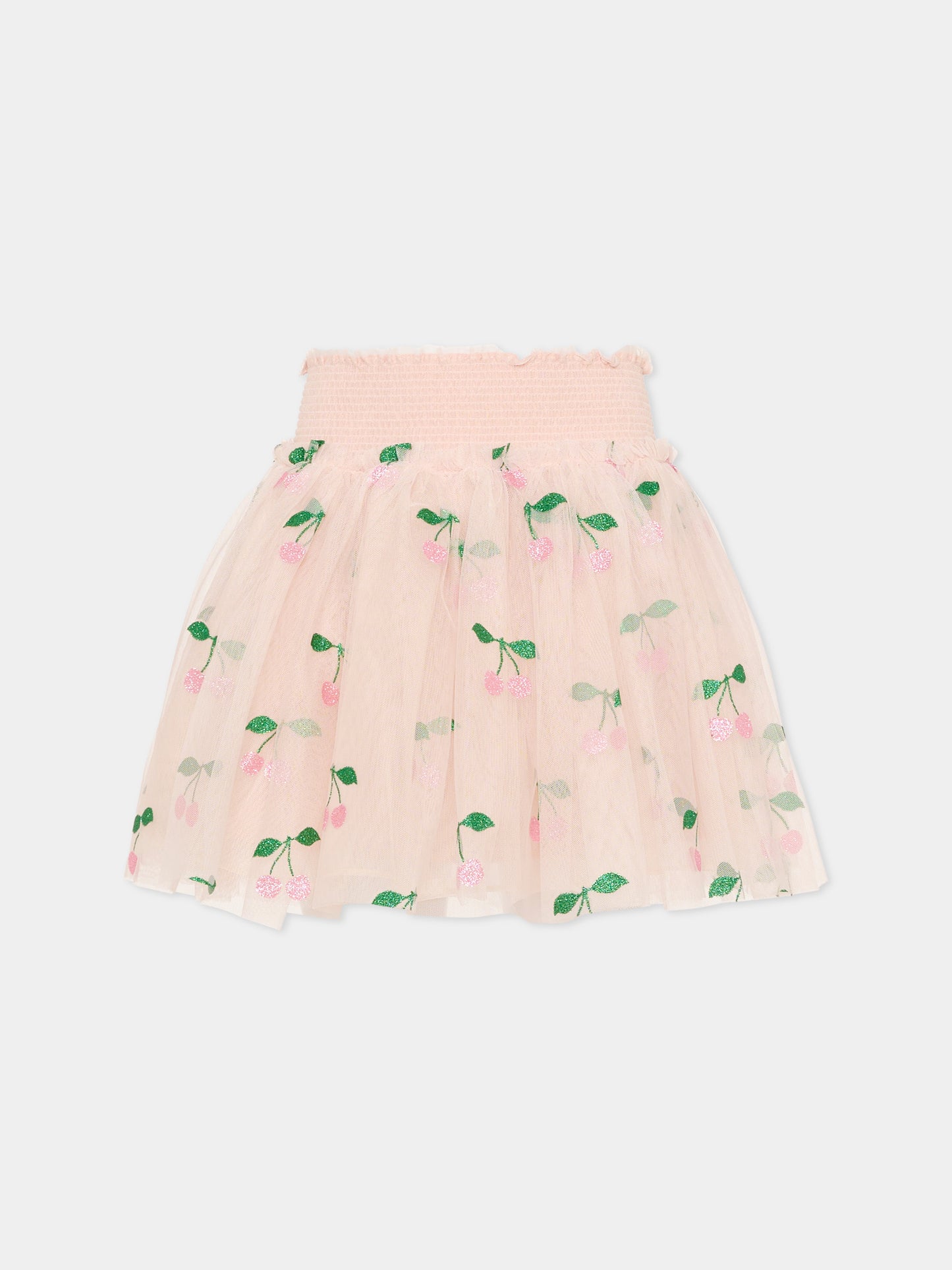 Gonna rosa per bambina con ciliegie,Konges Sløjd,KS104021 MA GRANDE CERISE PINK GLITTER