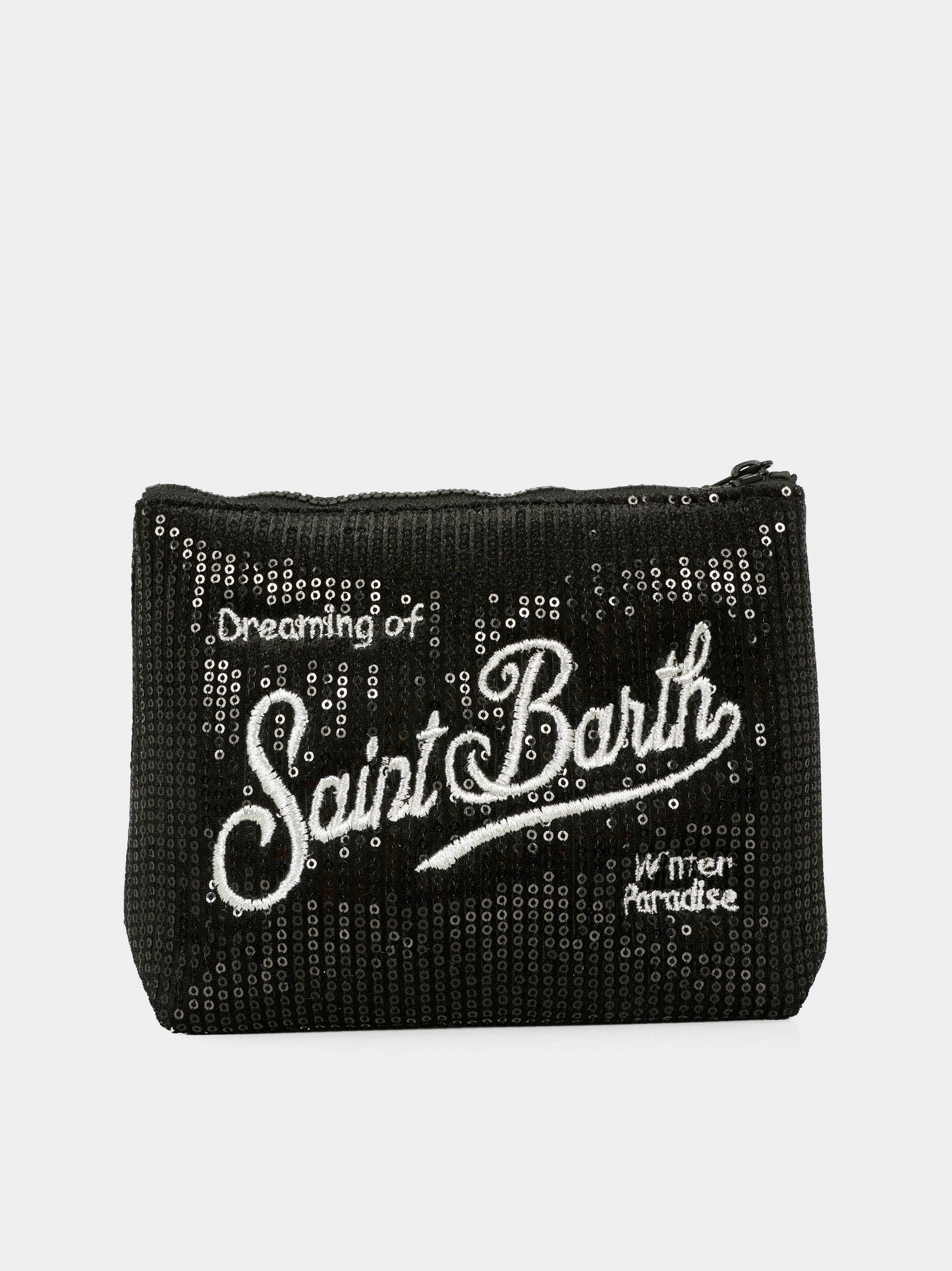 Pochette Aline nera per bambina con logo e paillettes,Mc2 Saint Barth,ALI0030 - 00207I