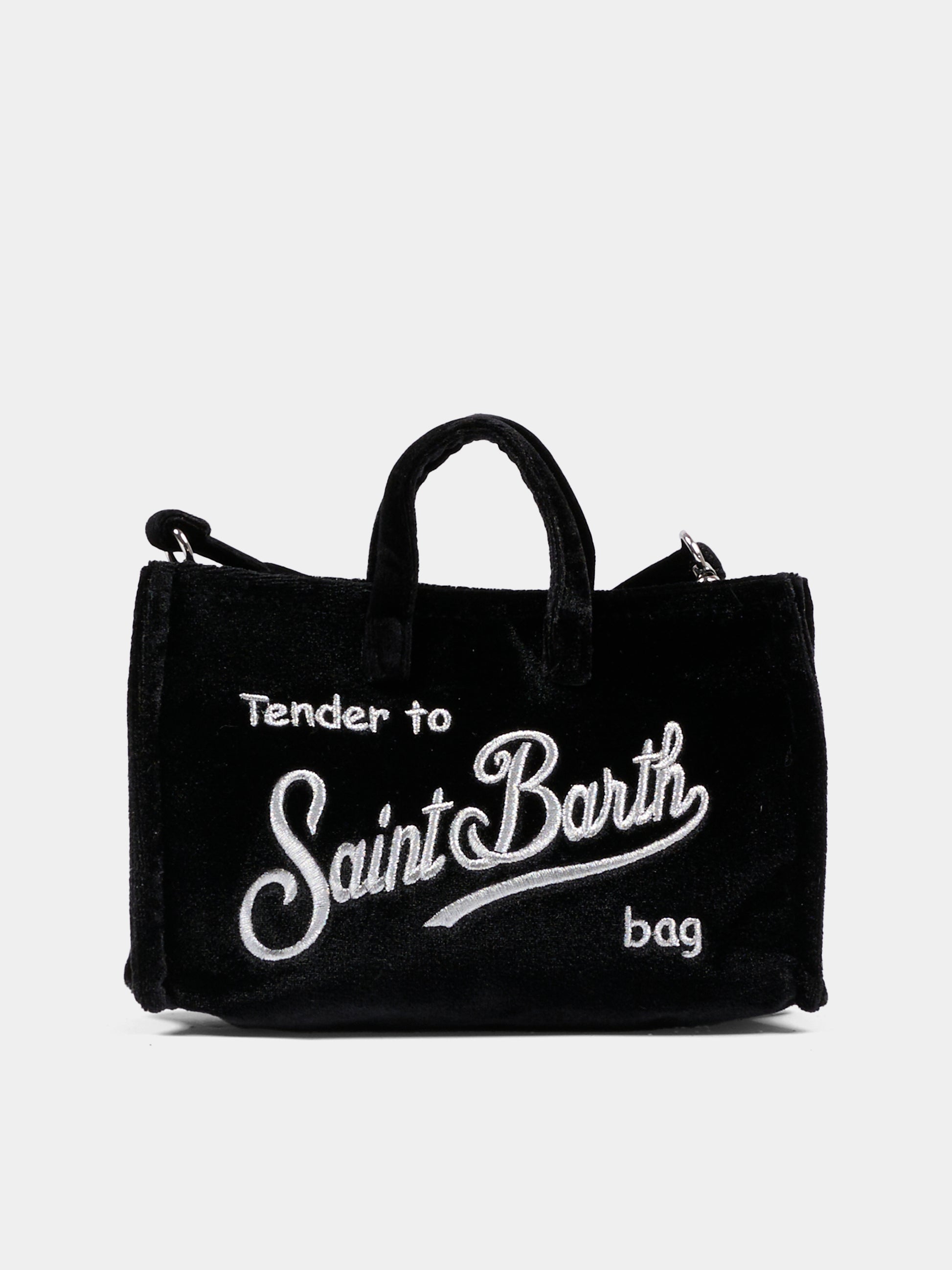 Borsa porta cellulare nera per bambina con logo,Mc2 Saint Barth,PHONE008 - 00207I