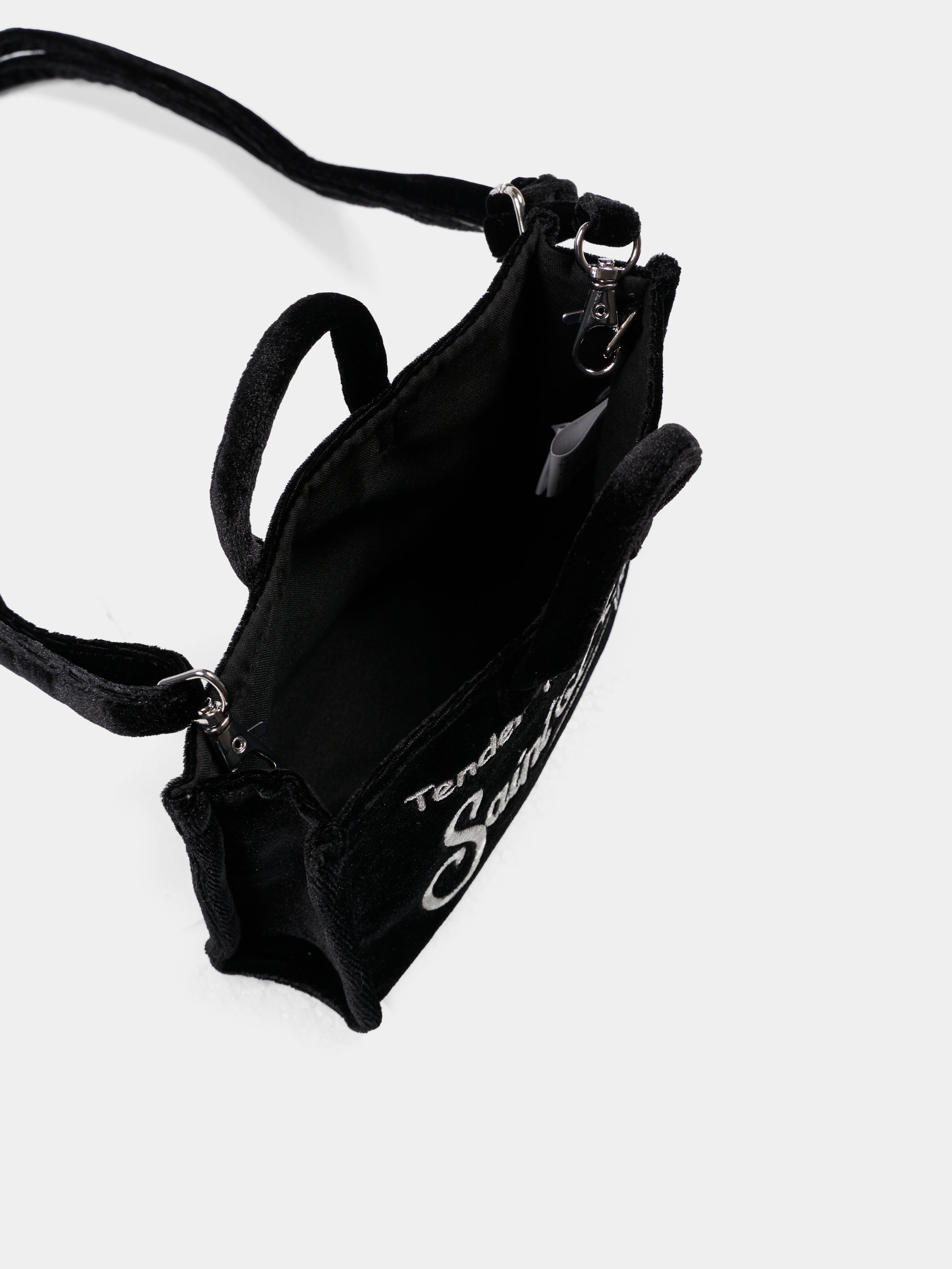 Borsa porta cellulare nera per bambina con logo,Mc2 Saint Barth,PHONE008 - 00207I