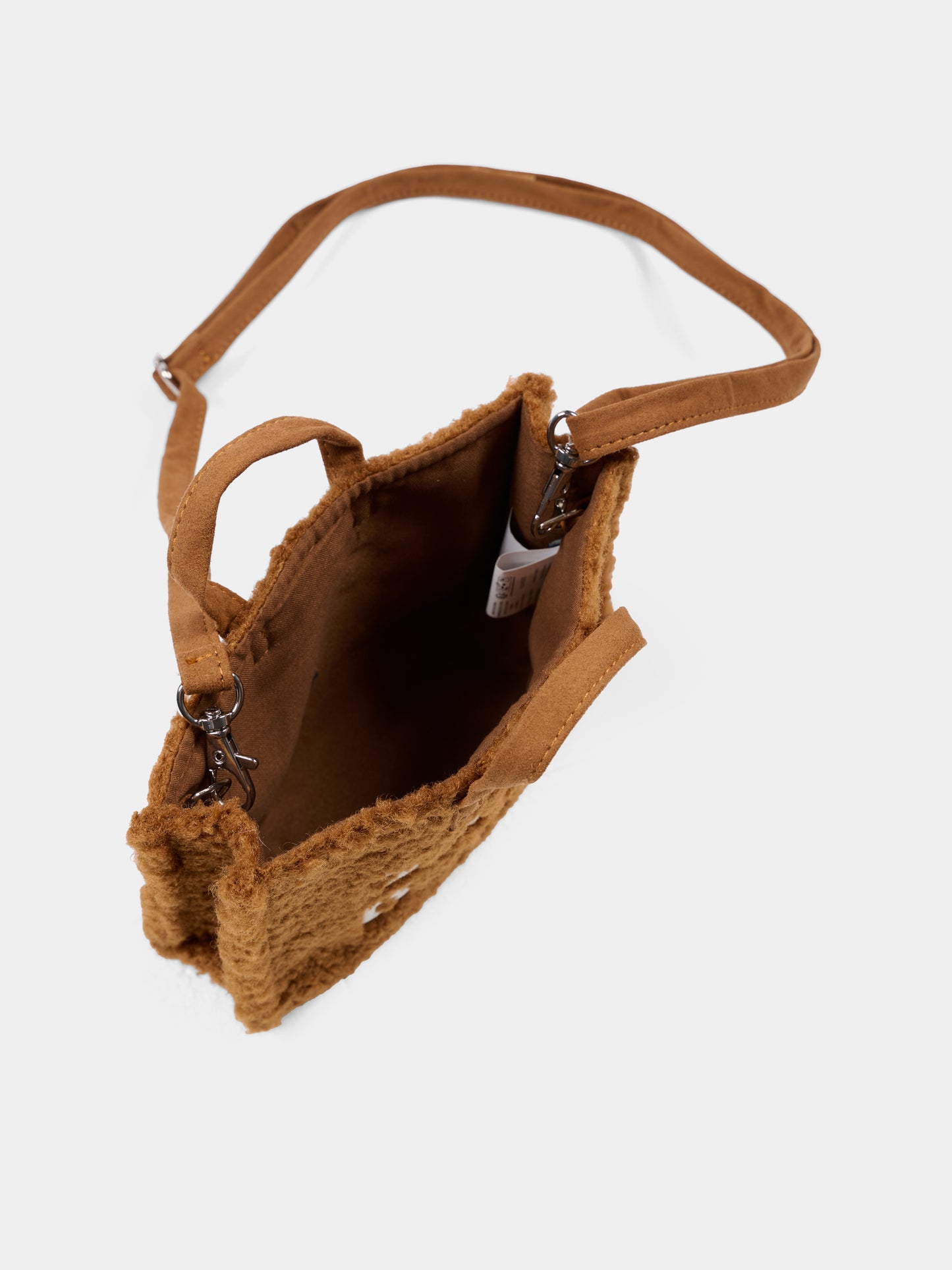 Borsa portacellulare marrone per bambina con logo,Mc2 Saint Barth,PHONE004 - 00221I