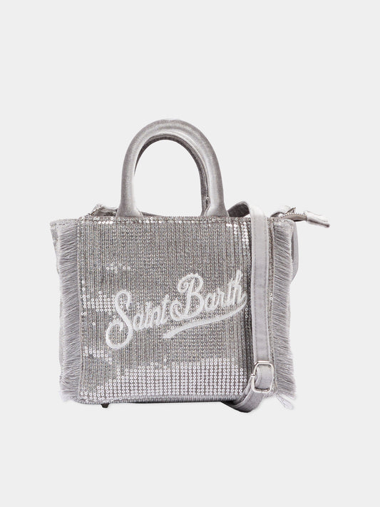 Borsa Vanity Mini argento per bambina con logo,Mc2 Saint Barth,VAMI027 - 01398I