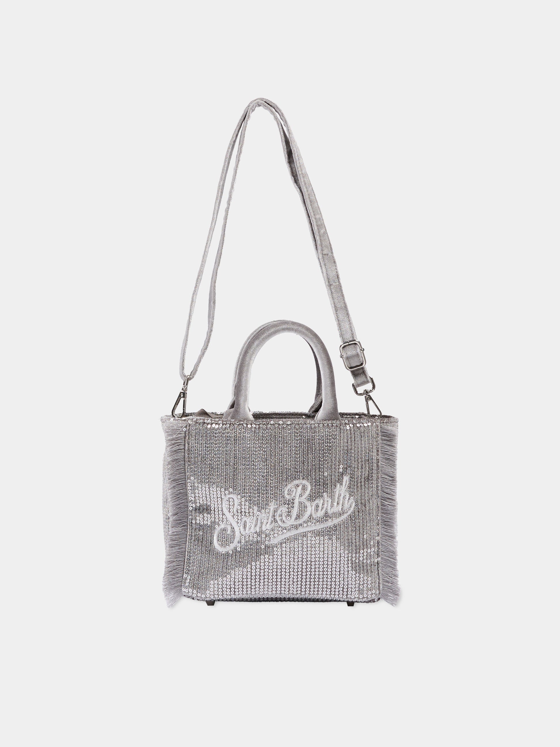 Borsa Vanity Mini argento per bambina con logo,Mc2 Saint Barth,VAMI027 - 01398I