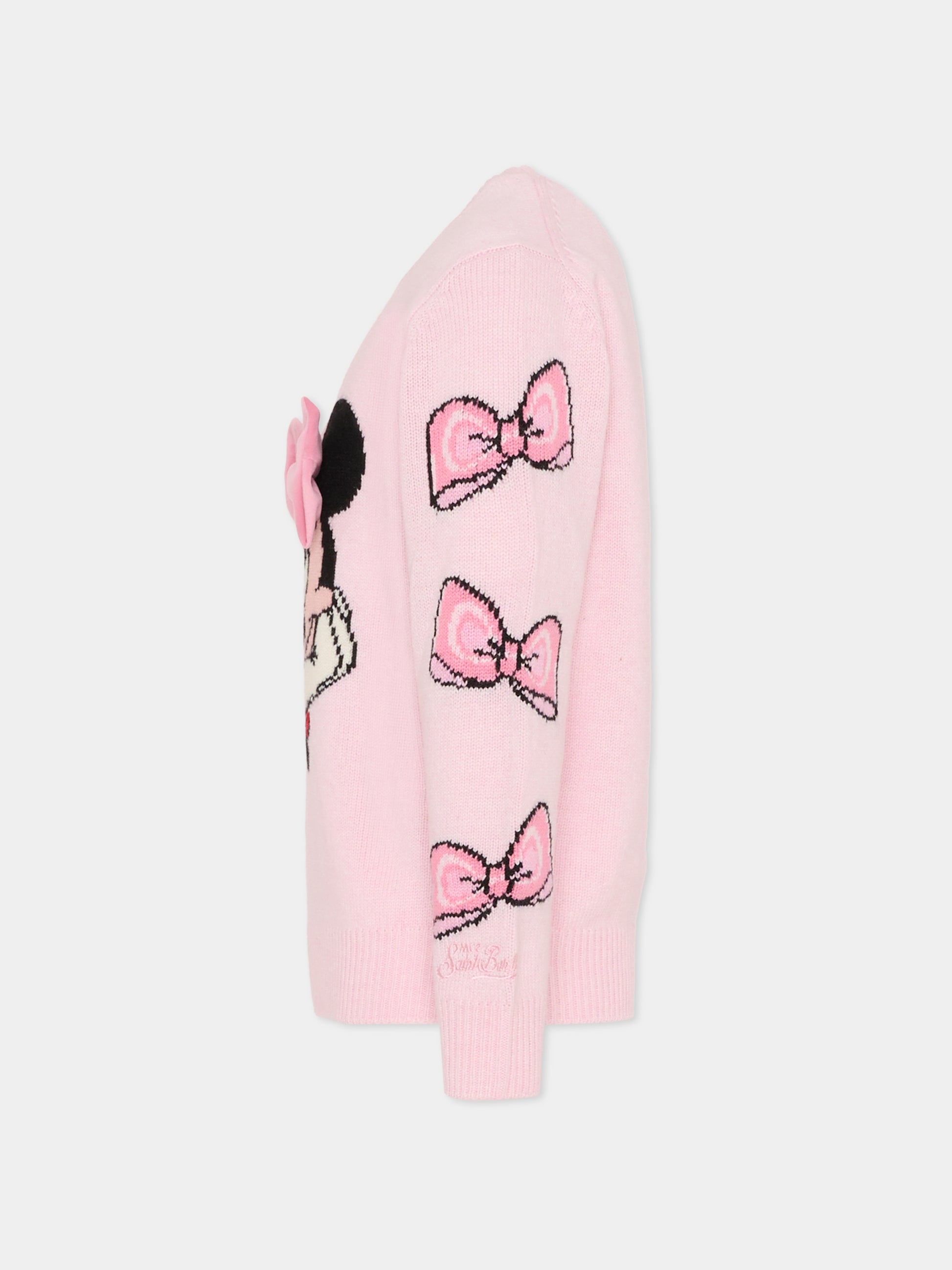 Maglione rosa per bambina con Minnie,Mc2 Saint Barth,PRC0001 - 02434I