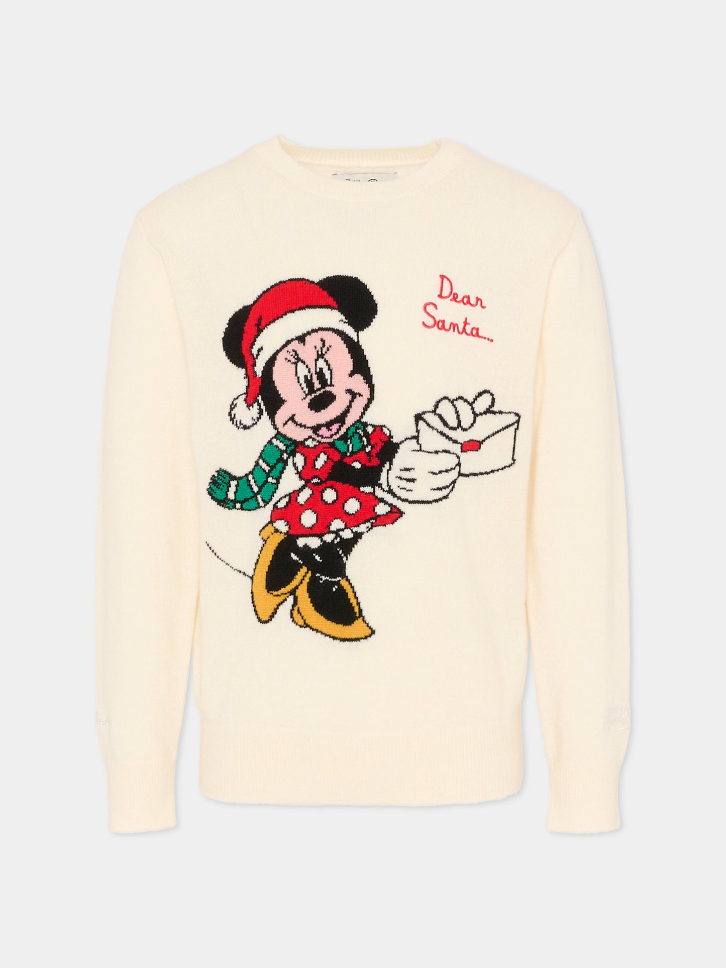 Maglione avorio per bambina con Minnie natalizia,Mc2 Saint Barth,PRC0001 - 00449I