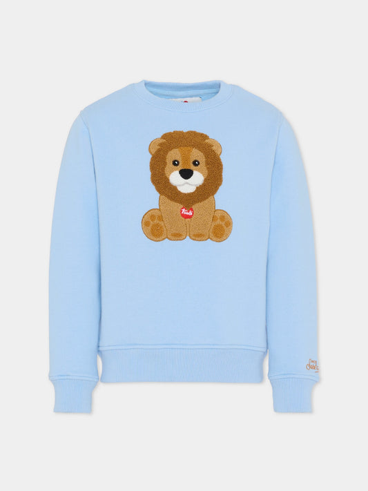 Felpa azzurra per bambino con leone,Mc2 Saint Barth,HUT0004 - 01819I