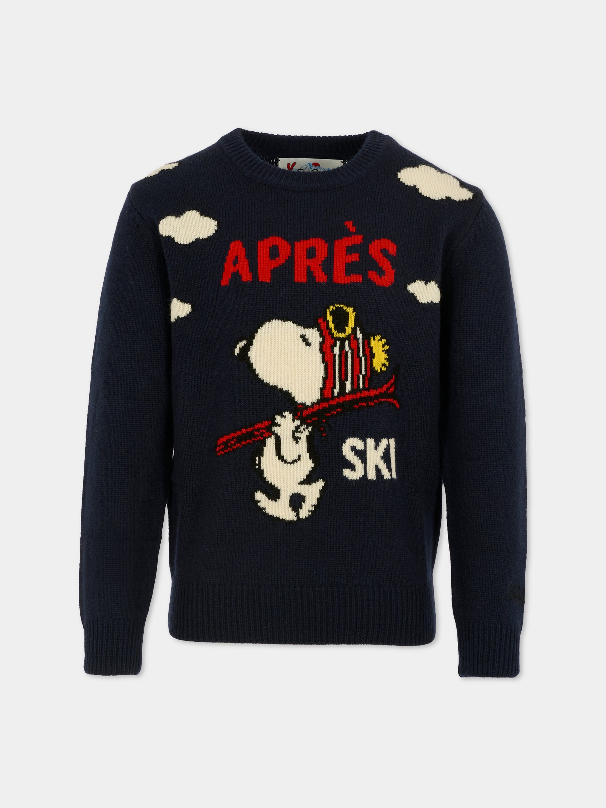 Maglione blu per bambino con Snoopy,Mc2 Saint Barth,DOU0006 - 02558I