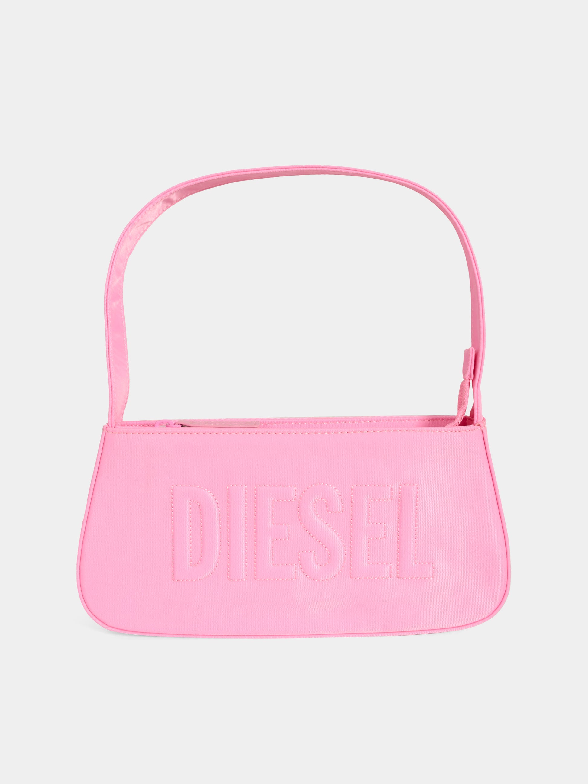 Borsa Wdelia rosa per bambina con logo,Diesel,J02521-KXBEW-K399