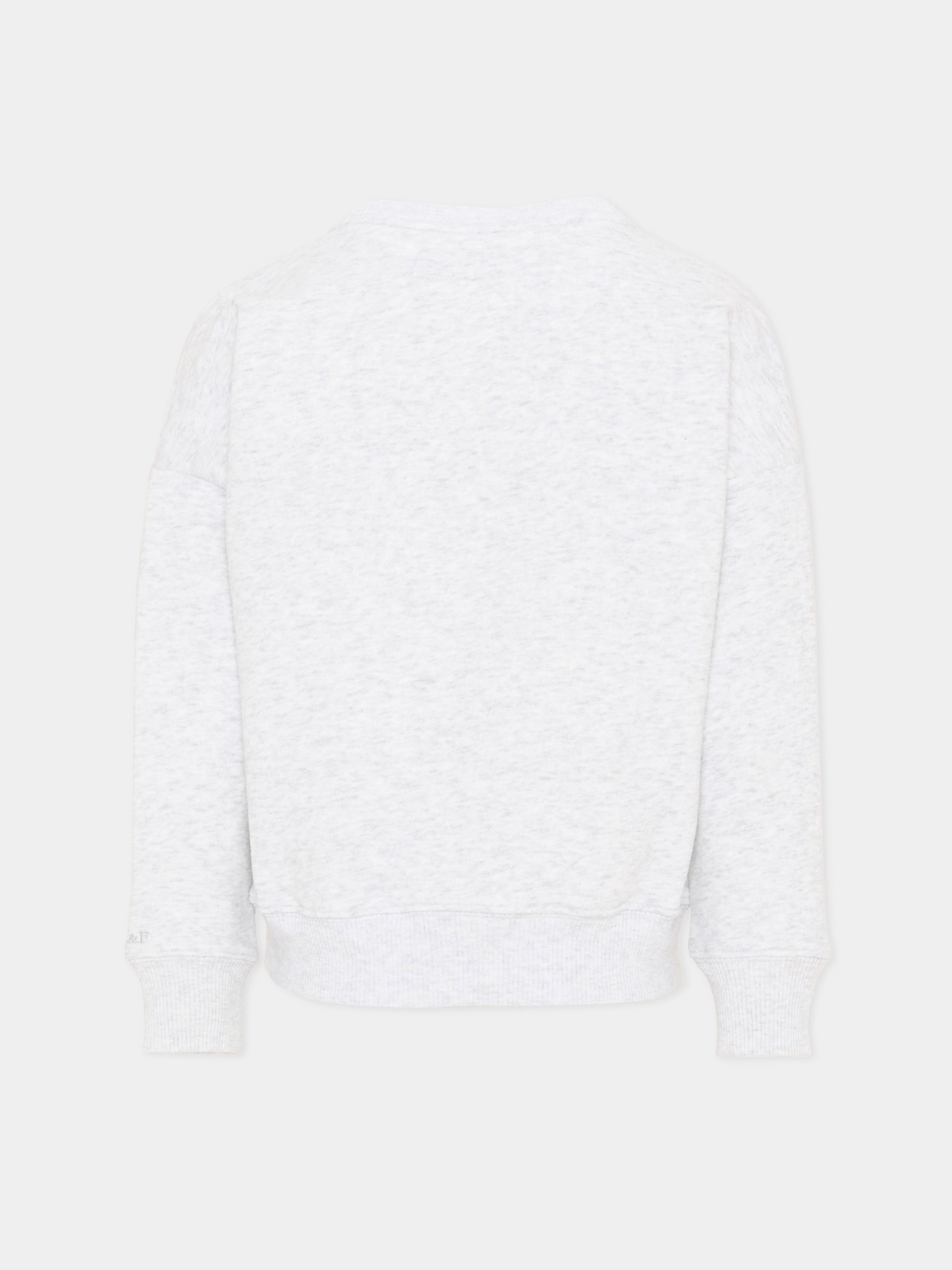 Felpa grigia per bambina con ricamo,Abercrombie & Fitch,43AJ88 GH3